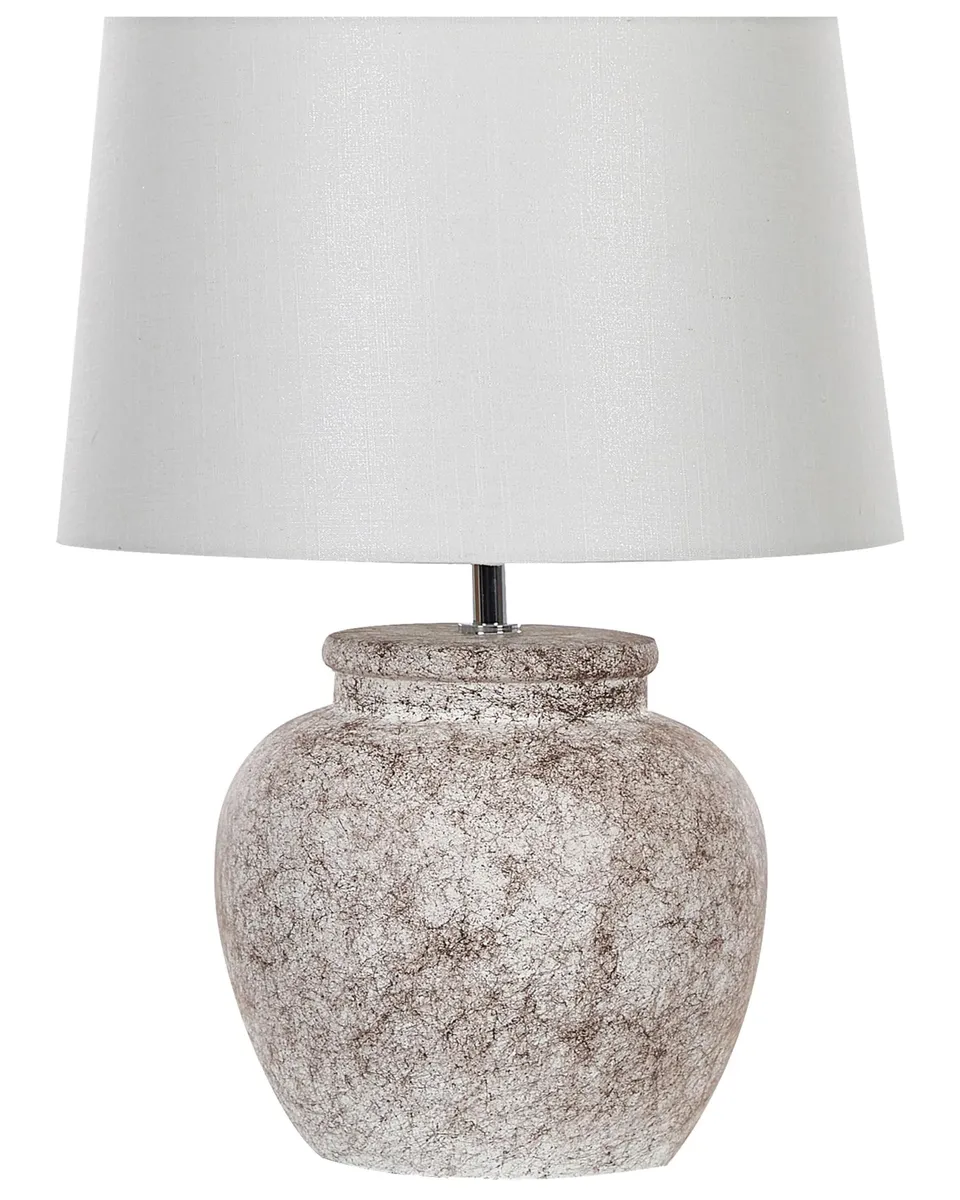 beliani-mareb-tischlampe-beige-keramik-47-cm-steinoptik image 1