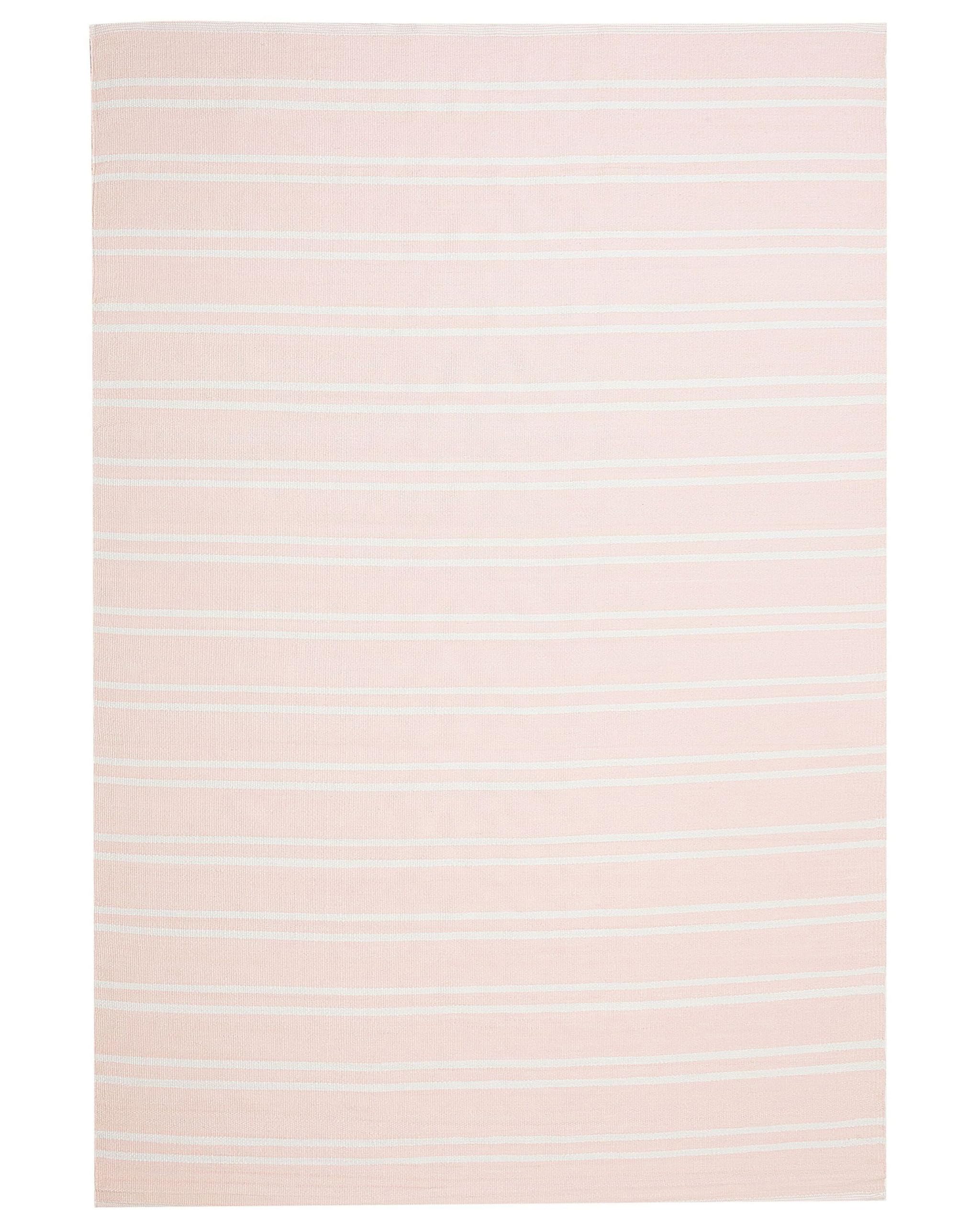 beliani-akyar-teppich-140x200-rosa-gestreift-outdoor image 1