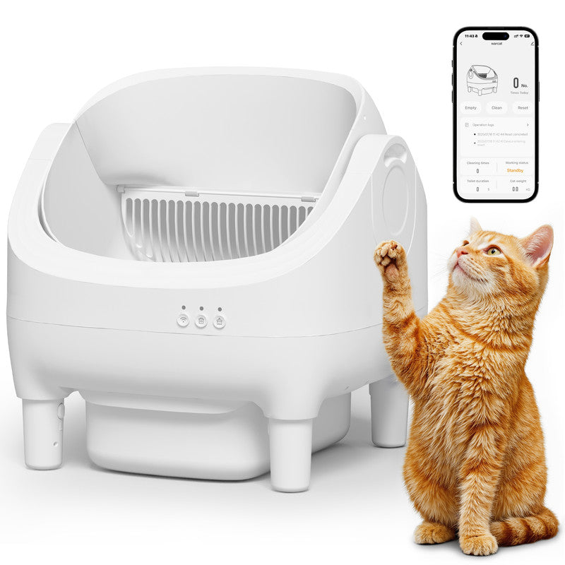 homall-shelf-katzenklo-selbstreinigend-grau-app image 1