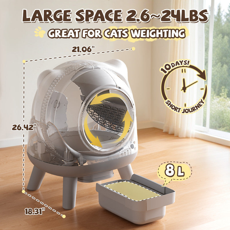 homall-shelf-katzenklo-selbstreinigend-grau-mit-app-sensor image 7