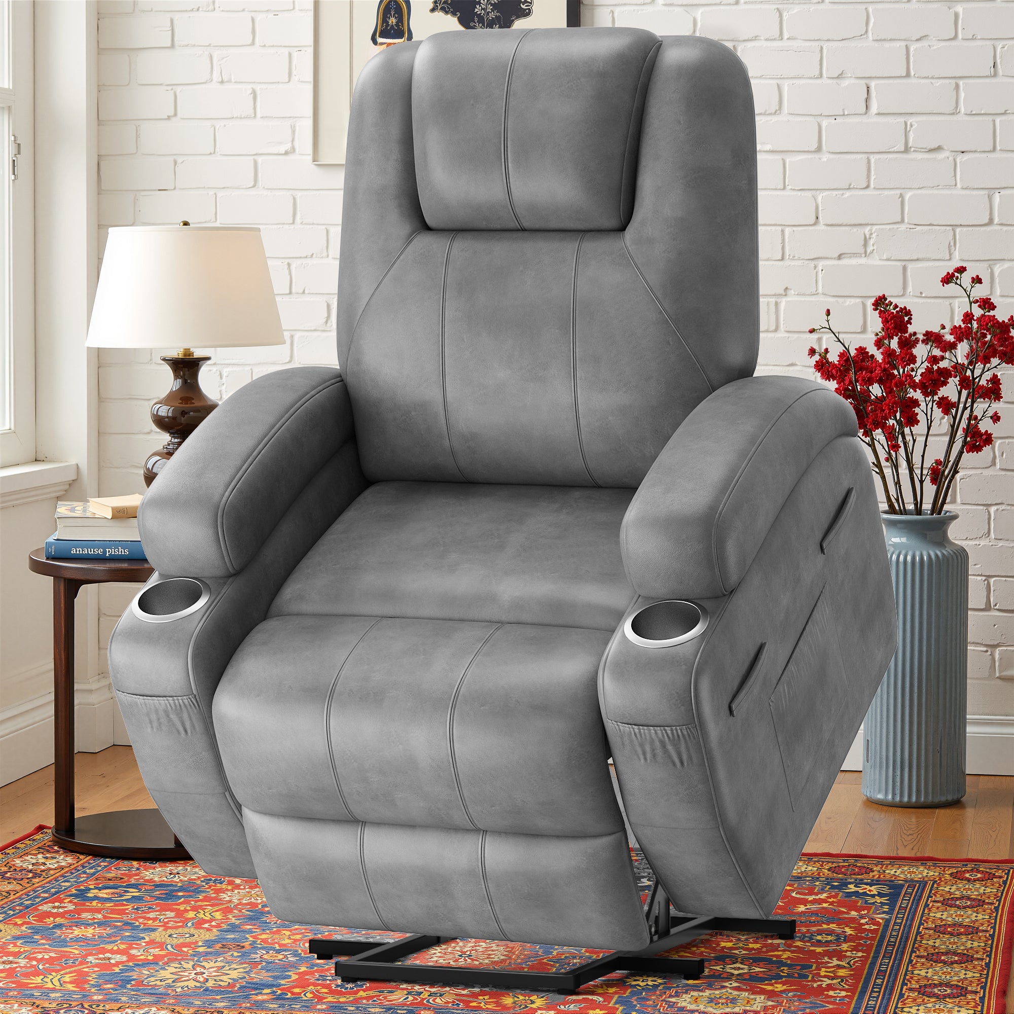 homall-recliner-chair-massagesessel-schwarz-mit-aufstehhilfe image 3