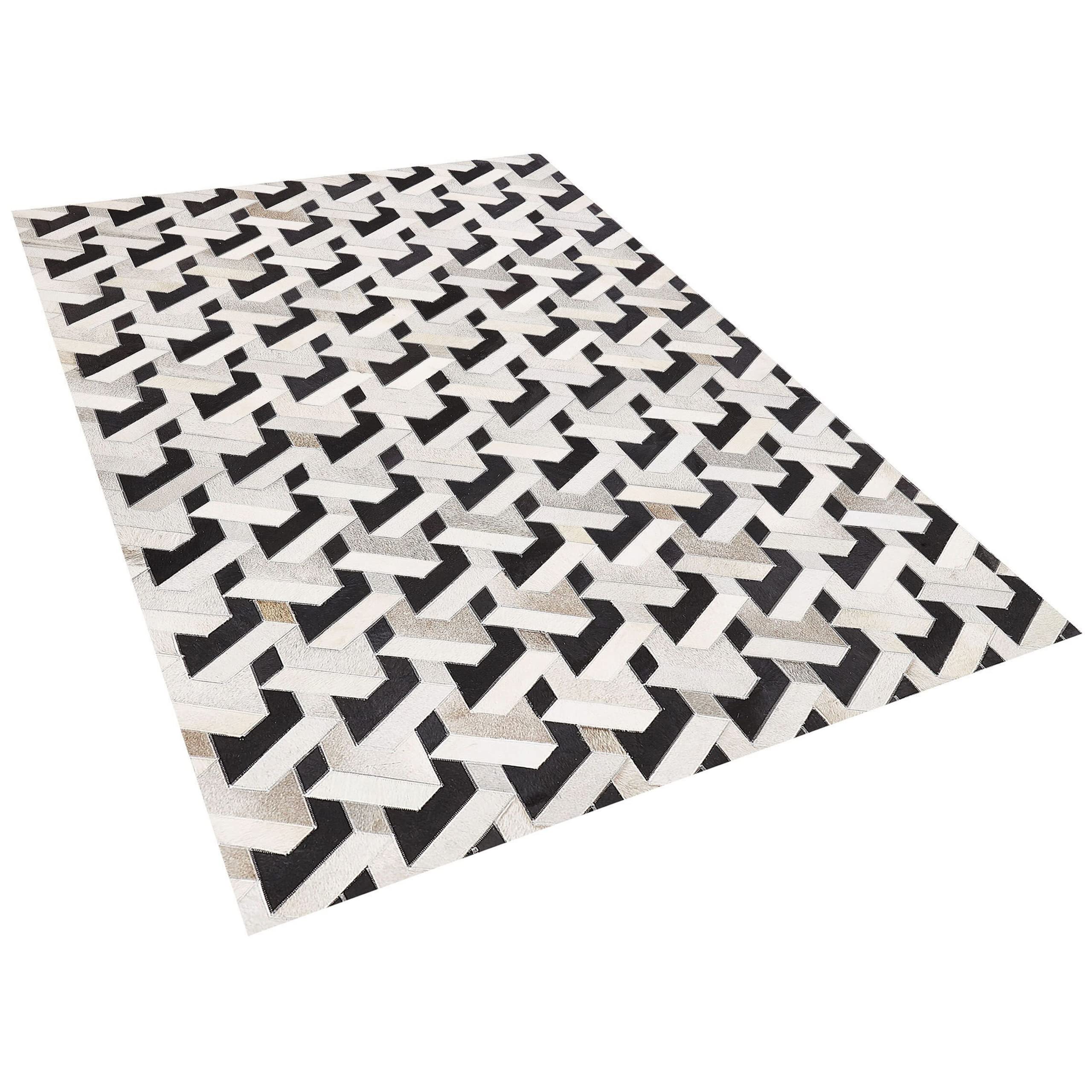 beliani-narman-kuhfell-teppich-160x230-cm-schwarz-grau-3d image 4