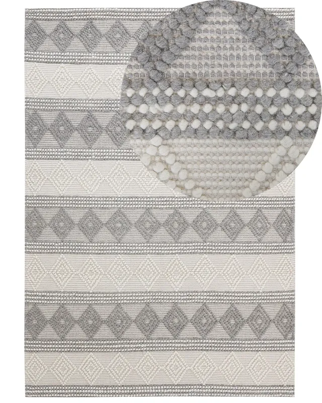 beliani-bozova-teppich-wolle-beige-grau-160x230-cm image 1