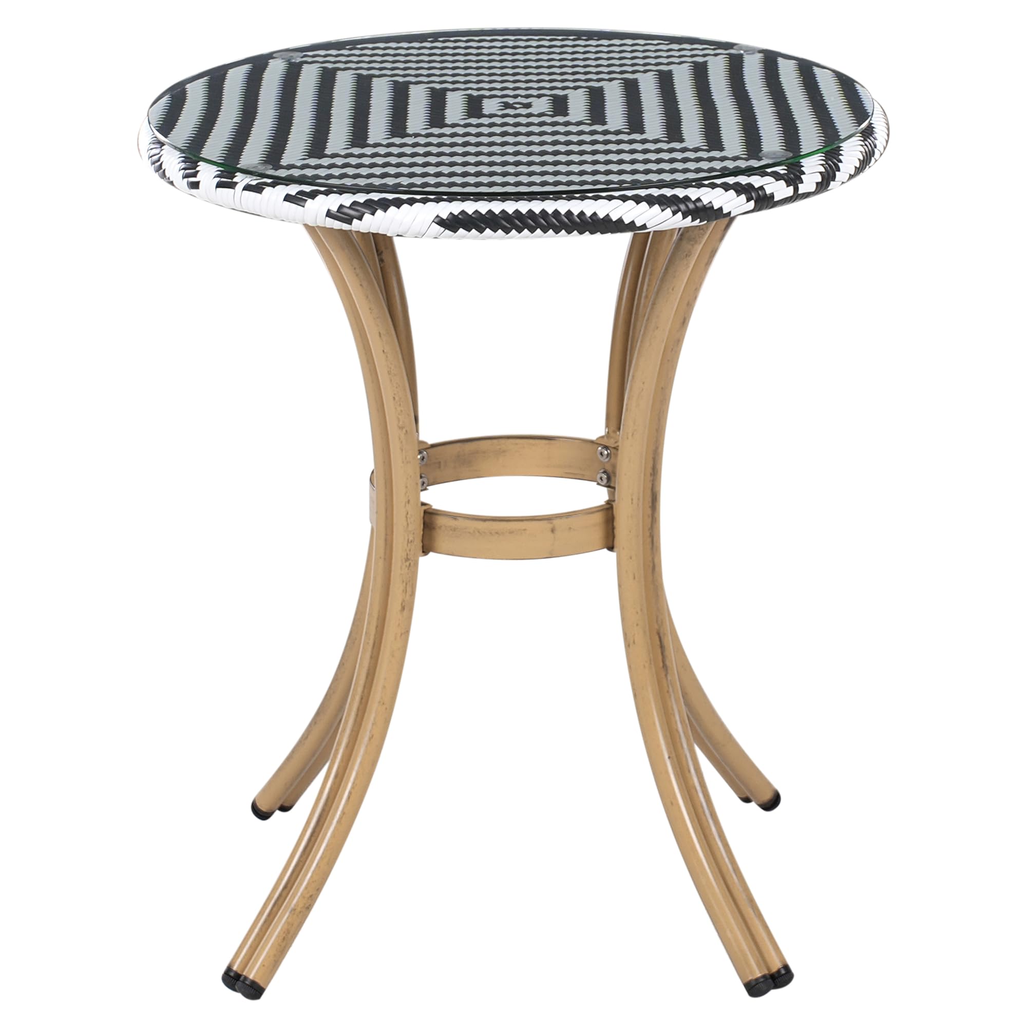 beliani-rifreddo-gartentisch-rattan-rund-schwarz-weiss image 4
