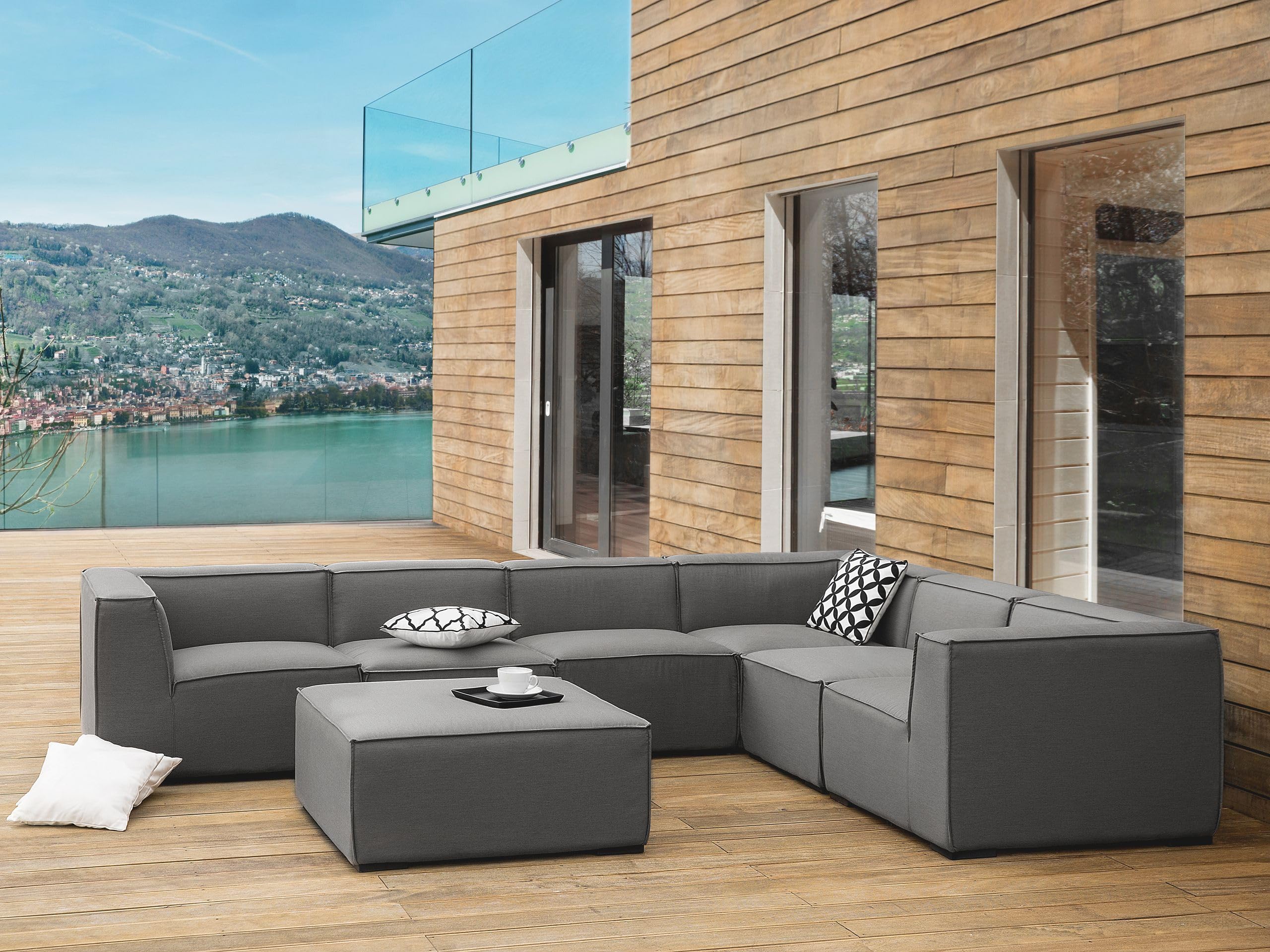 beliani-arezzo-lounge-set-7-teilig-grau-linksseitig-outdoor image 2