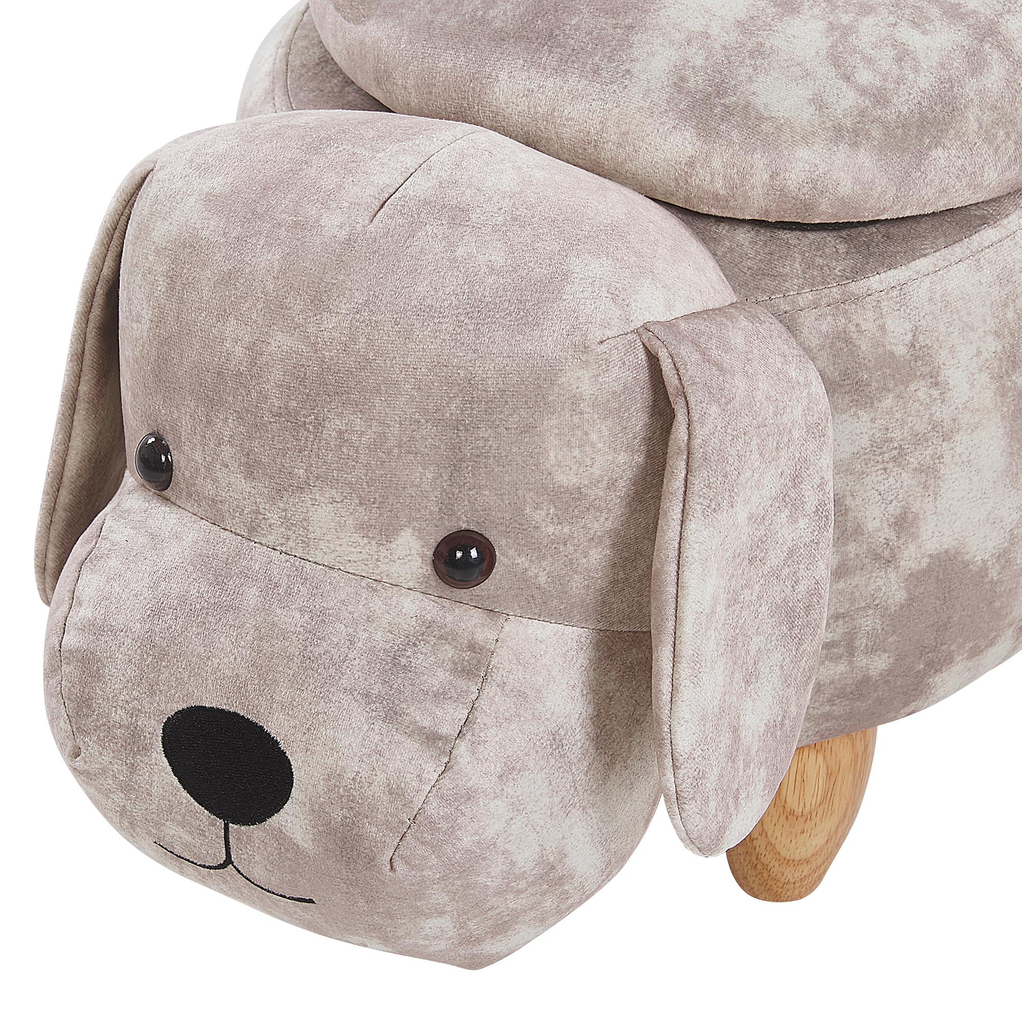 beliani-doggy-kinder-hocker-hund-beige-samt-mit-stauraum image 6