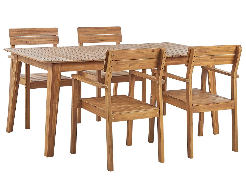 beliani-fornelli-gartenset-akazie-tisch-4-st-hle-180-cm image 1