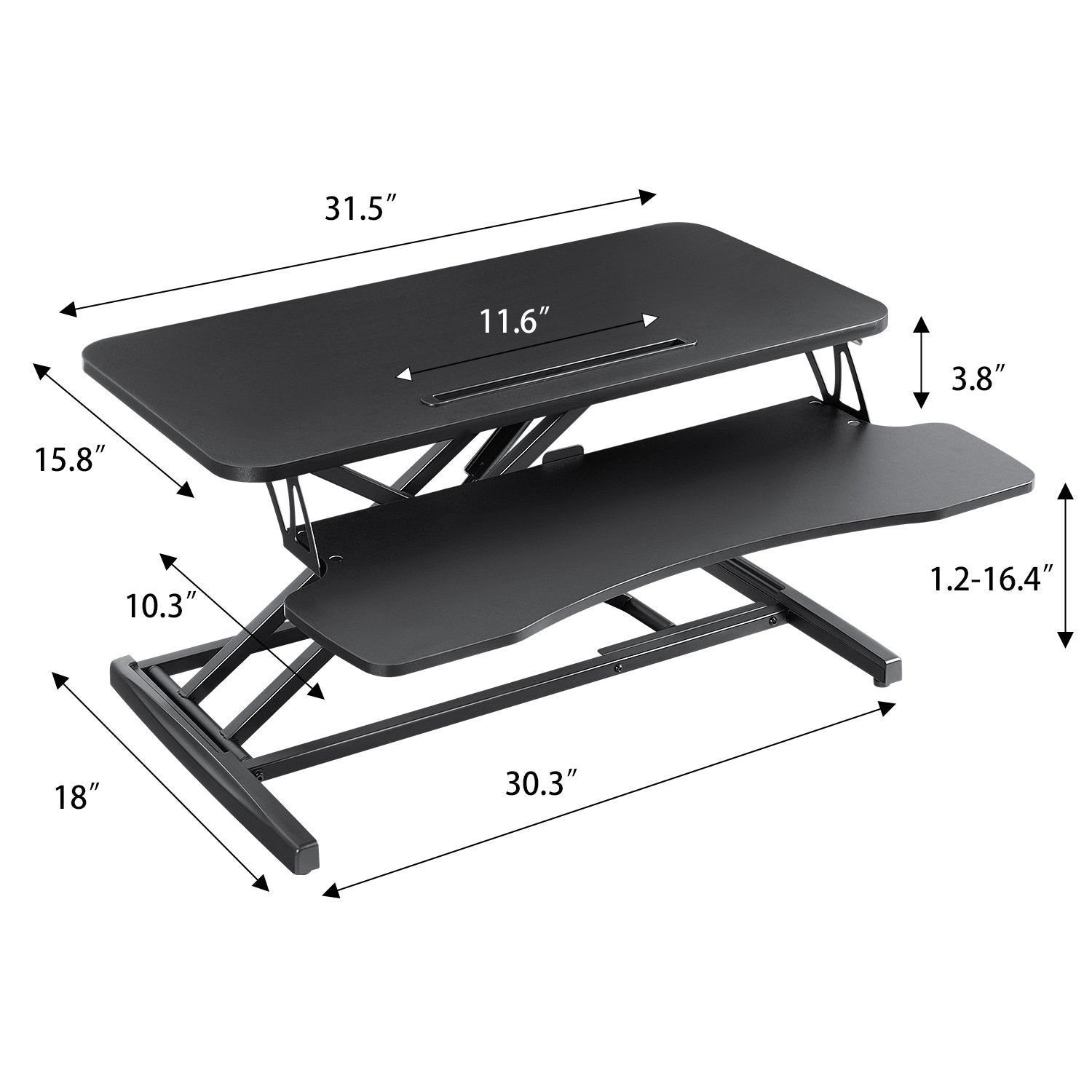 homall-standing-desk-aufsatz-80cm-schwarz-h-henverstellbar image 7