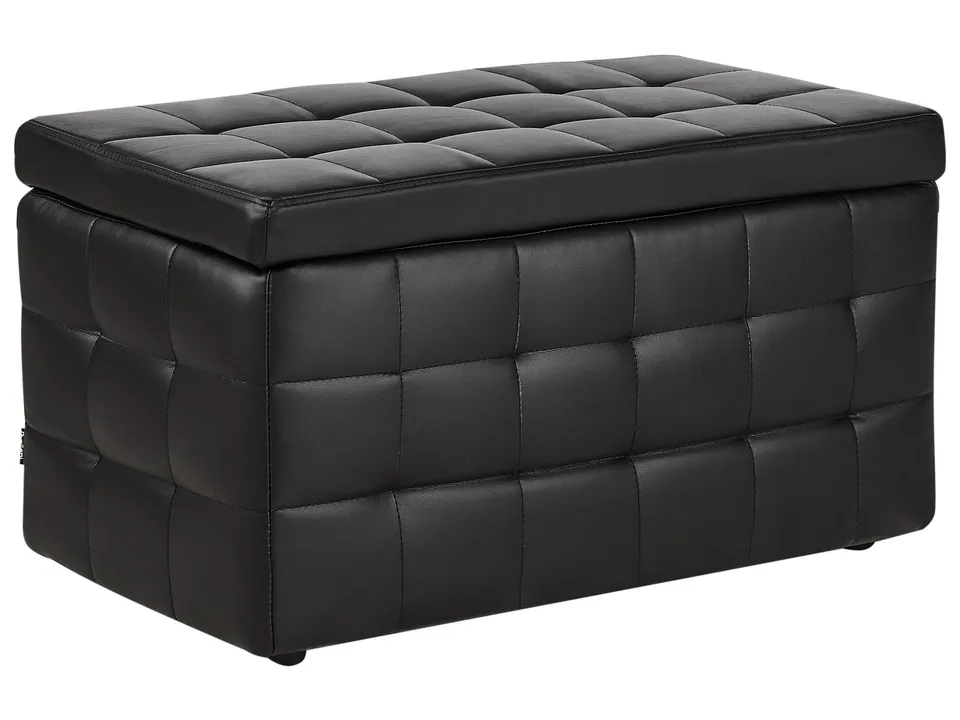 beliani-michigan-hocker-mit-stauraum-kunstleder-schwarz image 1