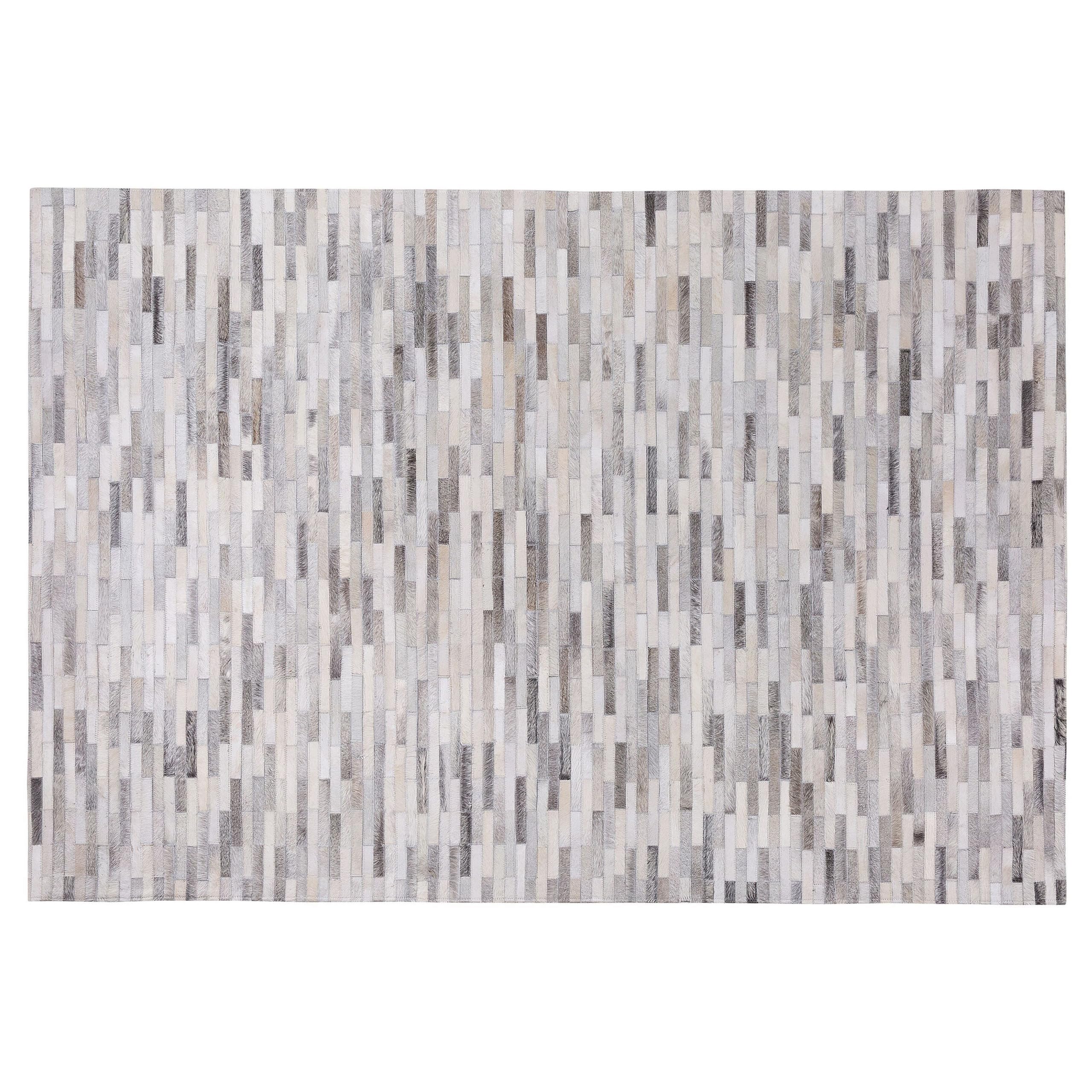 beliani-ahilli-teppich-grau-rinderfell-140x200-streifen image 4