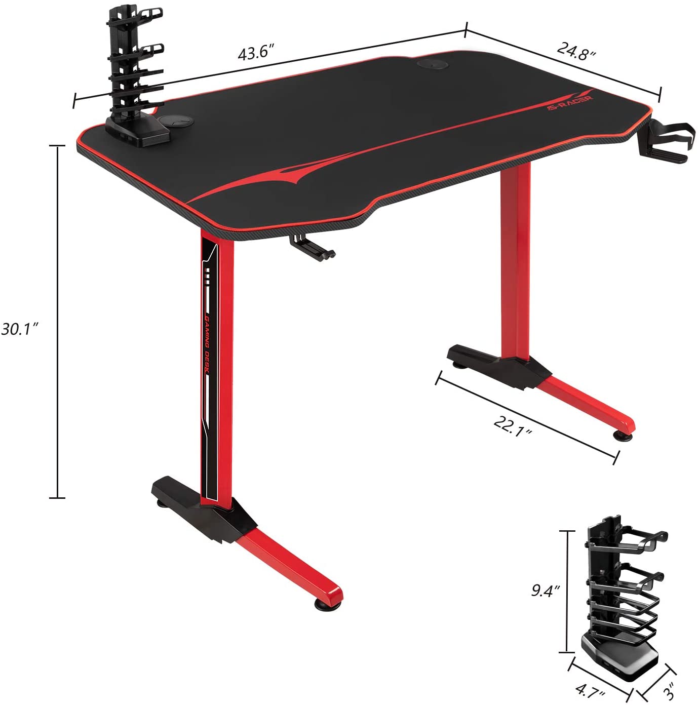 homall-gaming-desk-schreibtisch-55-zoll-schwarz image 7