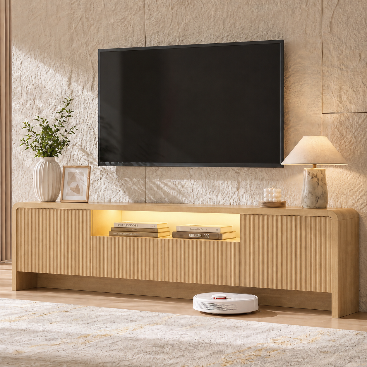 homall-tv-stand-lowboard-eiche-70-zoll-schubladen-schrank image 4