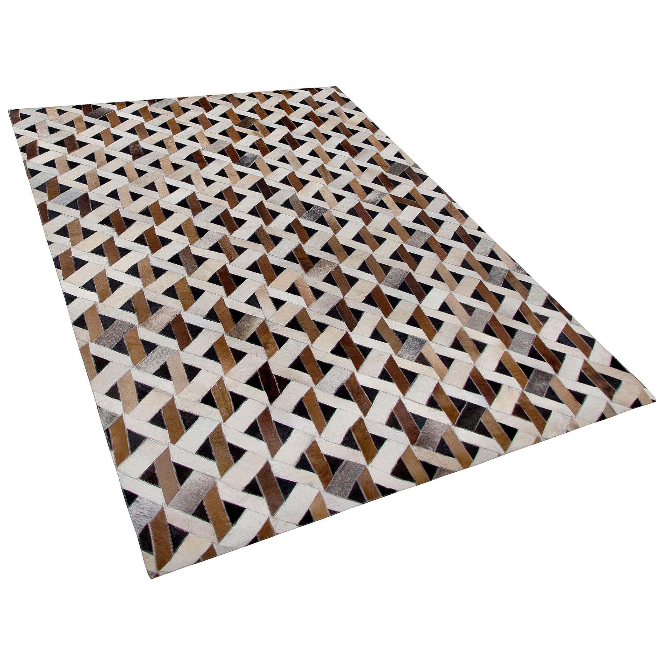 beliani-tuglu-teppich-160x230-cm-braun-grau-leder-zickzack image 4