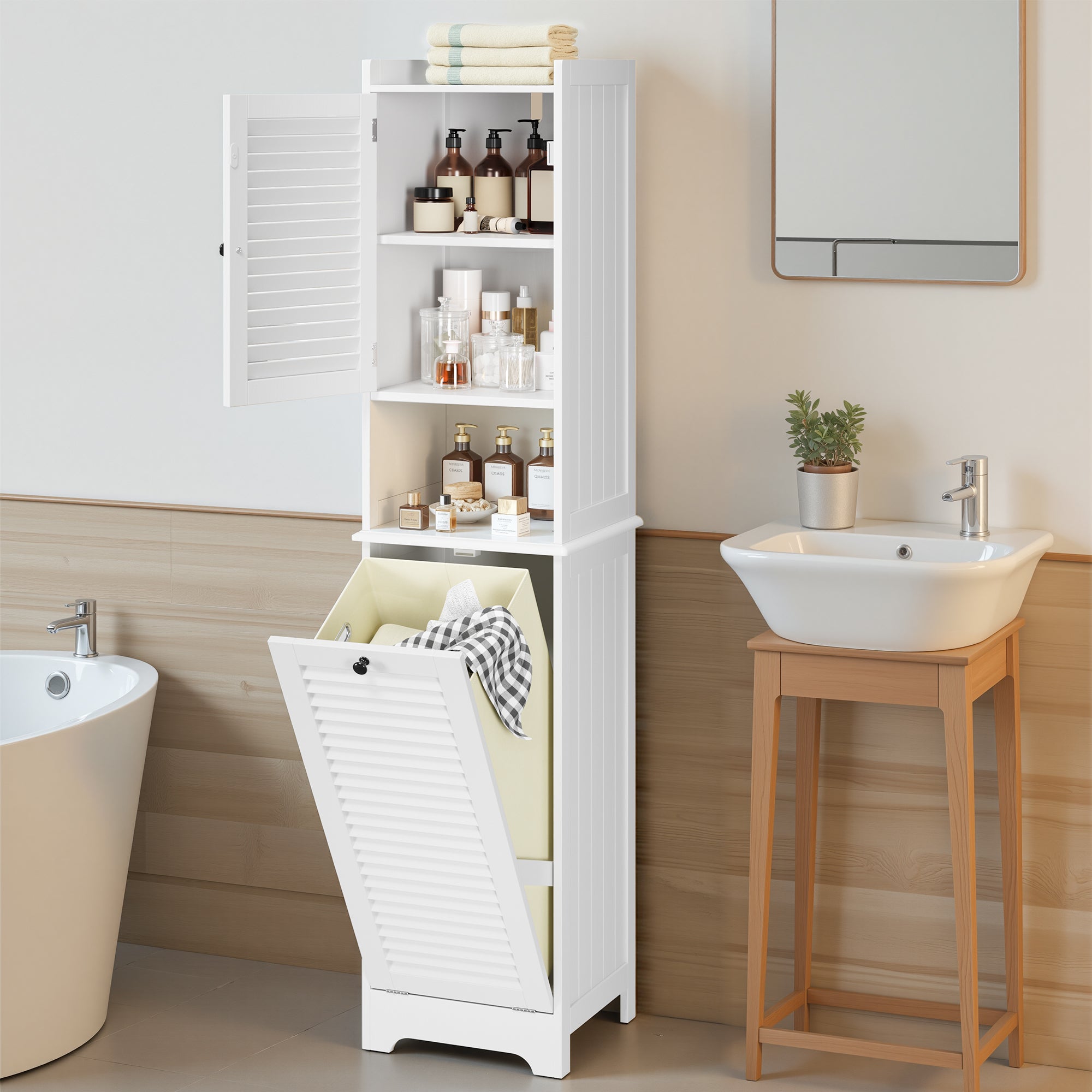 bealife-ap06-w-scheschrank-wei-40x37x170-mit-korb image 2