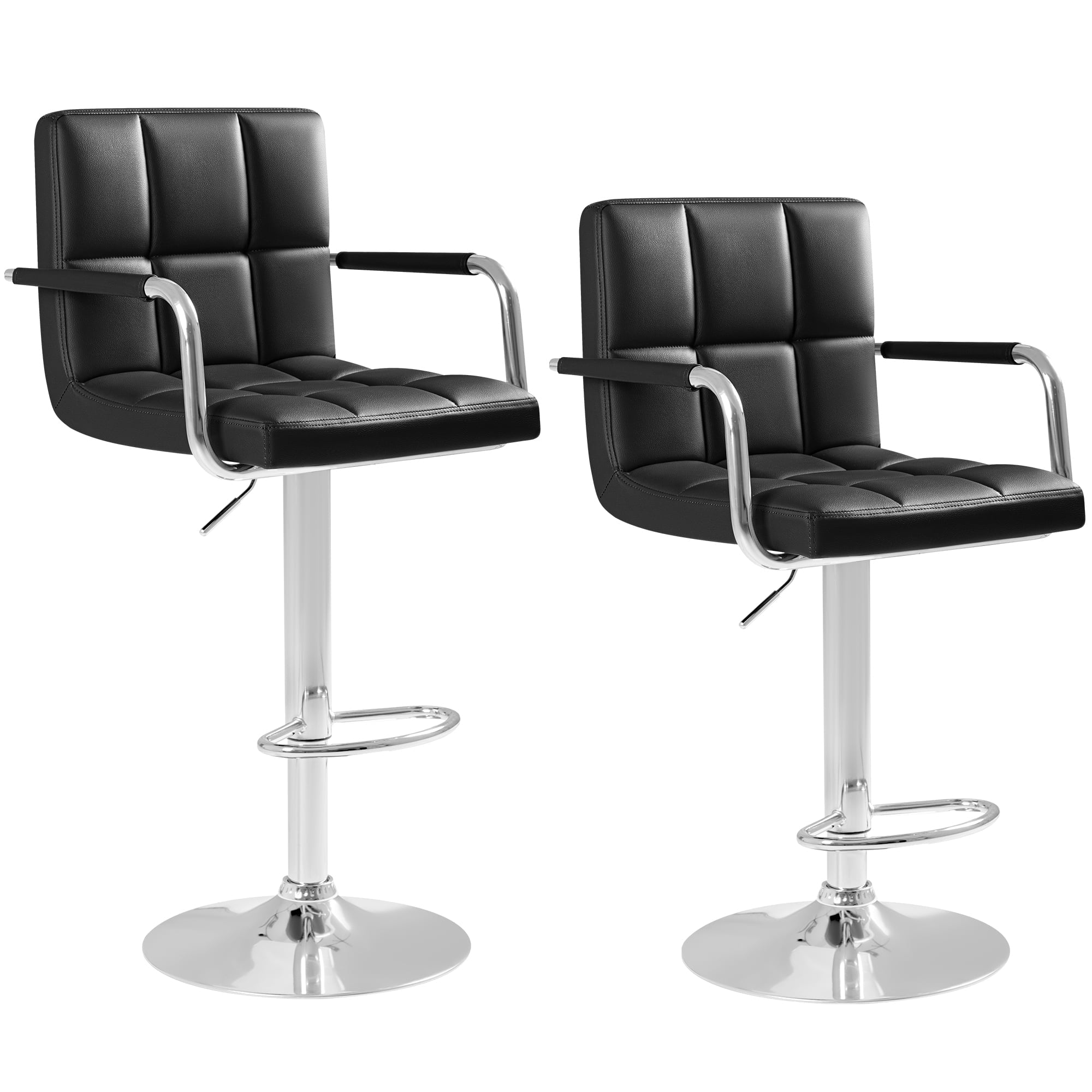 homall-bar-stool-barhocker-schwarz-2er-set-h-henverstellbar image 2