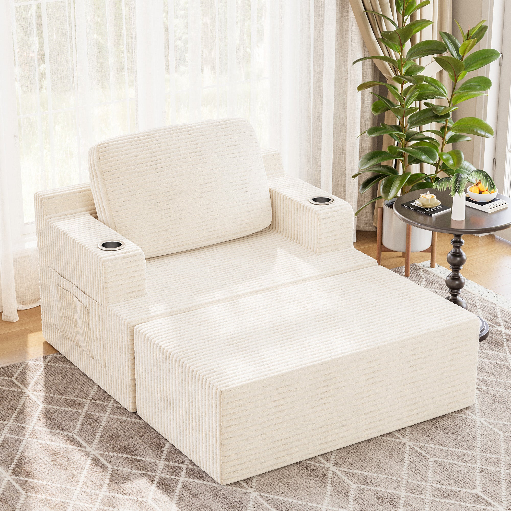 homall-sofa-bean-bag-chaiselongue-sitzsack-sessel-grau image 3