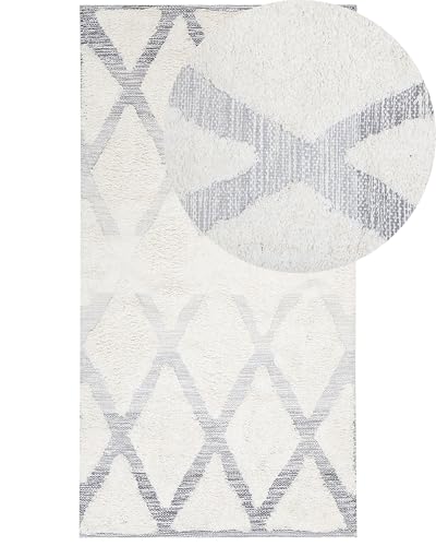 beliani-pendik-teppich-80x150-cm-beige-grau-karo image 7