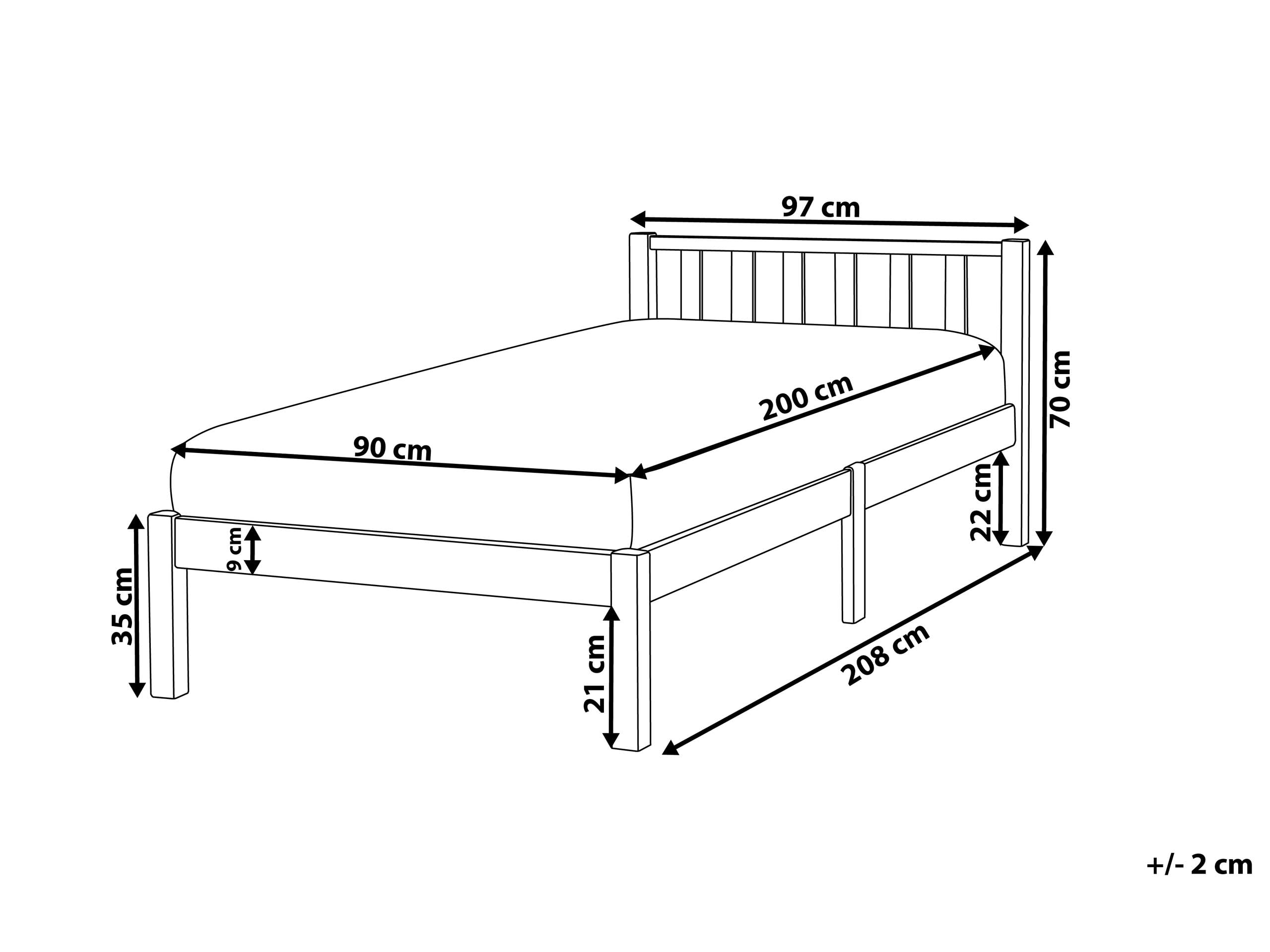 beliani-florac-holzbett-90x200-wei-kiefer-hohes-kopfteil image 3