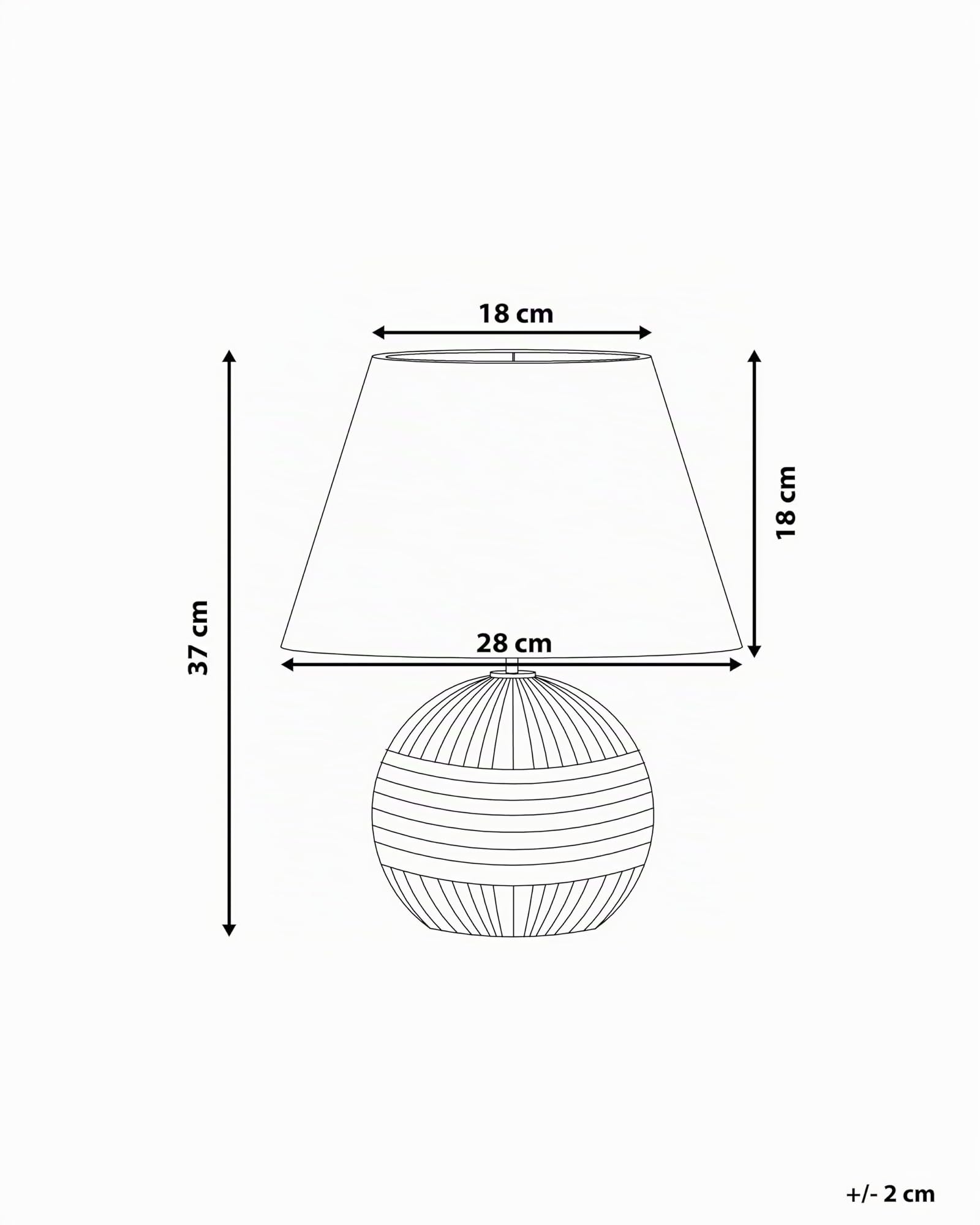beliani-sado-tischlampe-keramik-cremewei-37-cm image 3