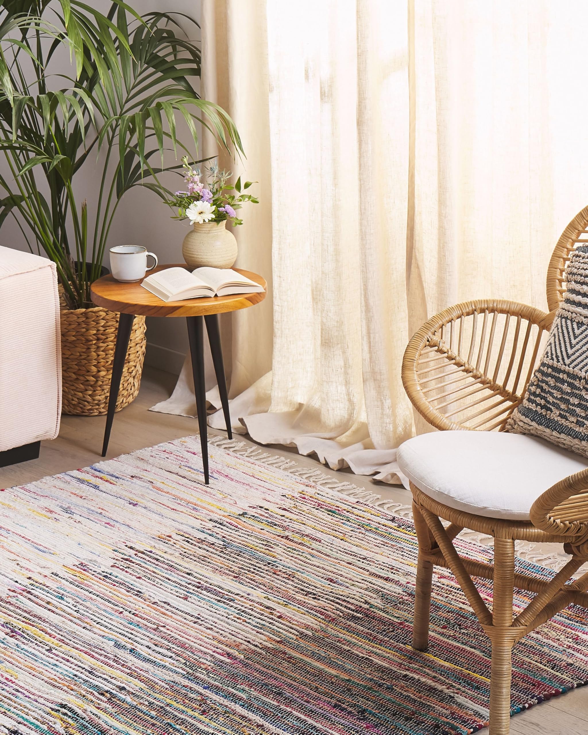 beliani-mersin-teppich-bunt-140x200-cm-baumwolle-boho image 2