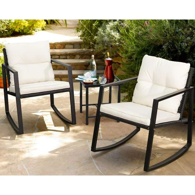 homall-patio-furniture-gartenm-bel-set-3-tlg-schwarz image 2