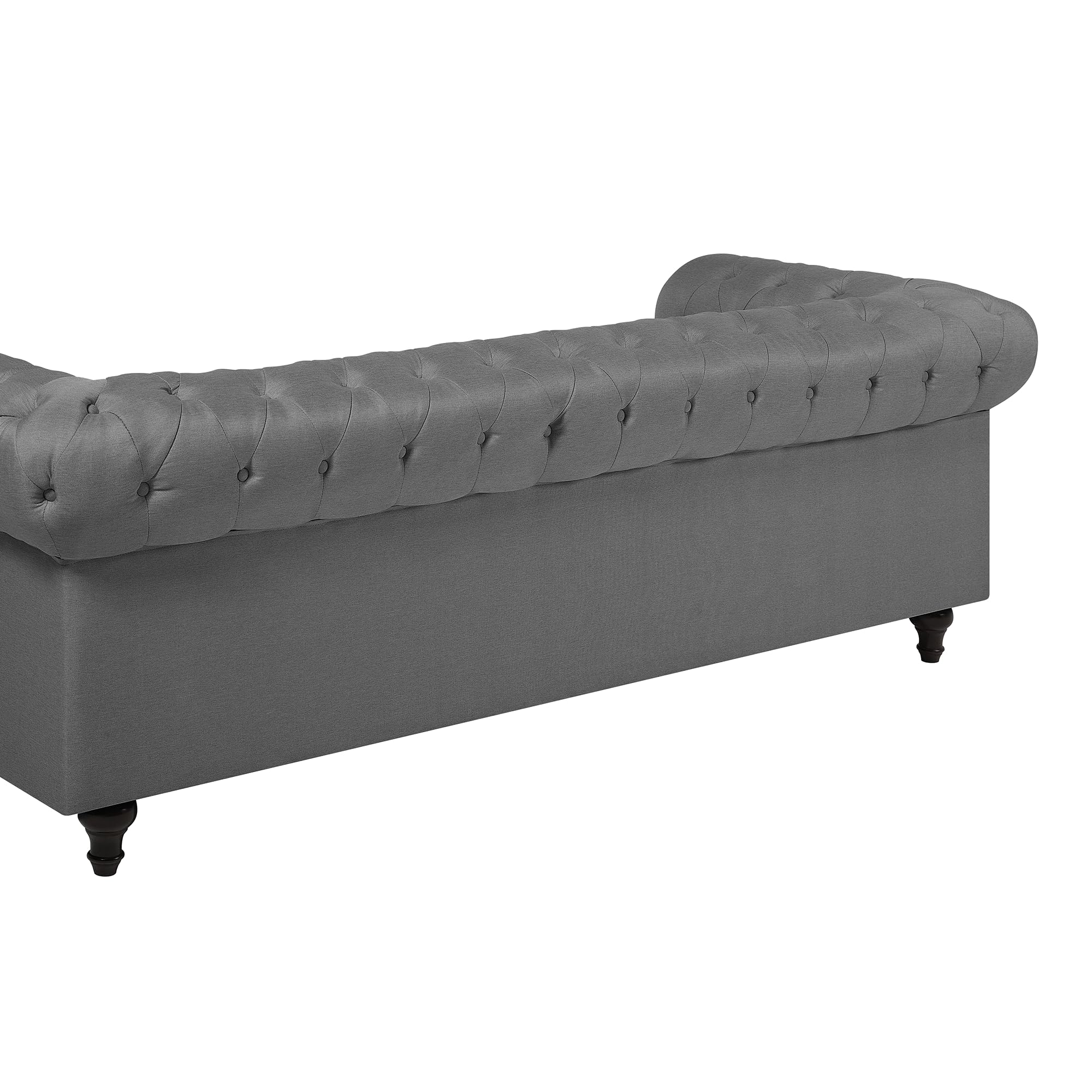 beliani-chesterfield-3er-sofa-hellgrau-stoff-222-cm image 6