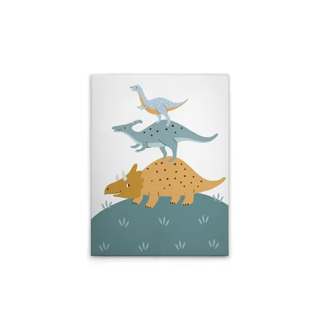 a-s-cr-ation-leinwandbild-dinosaurier-beige-blau-30x40-cm-dd129448 image 1