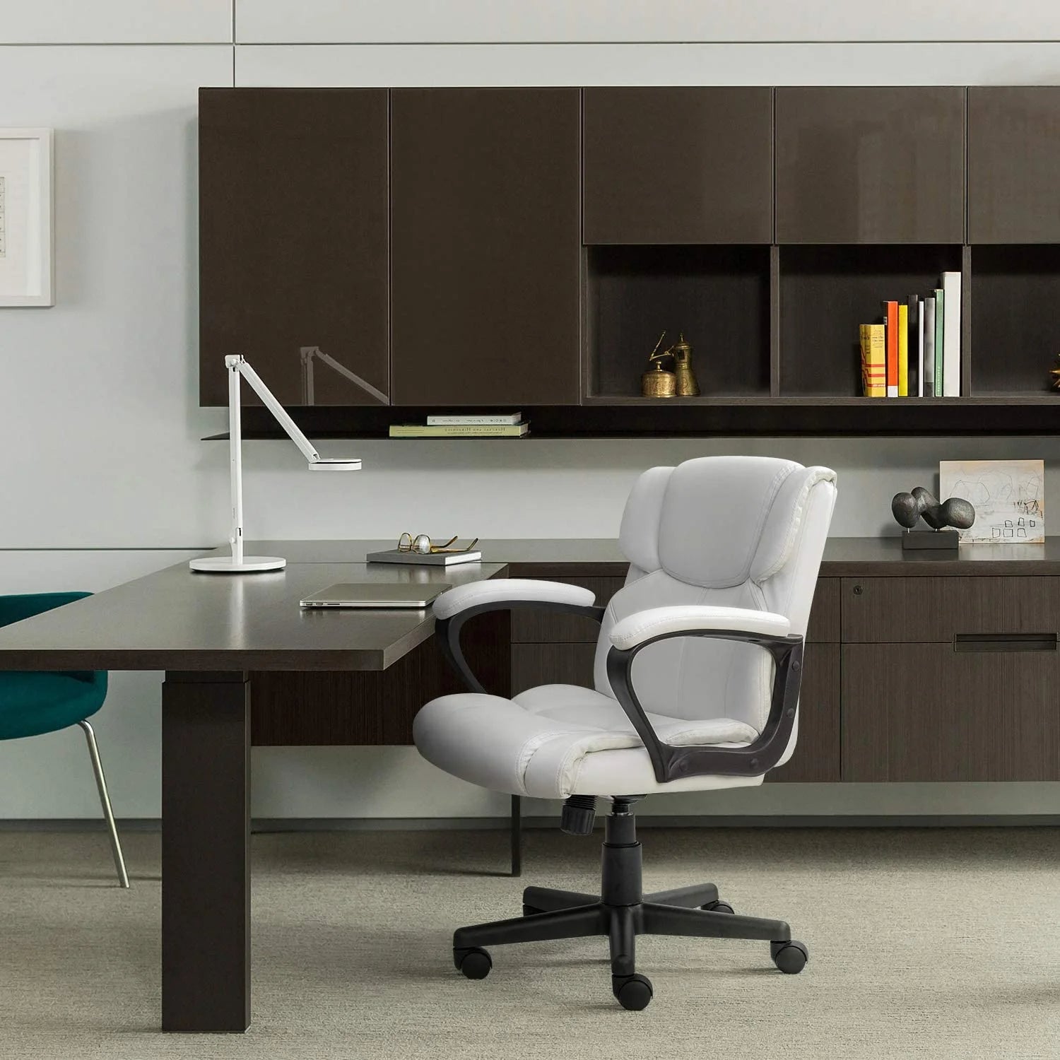 homall-office-leather-chair-b-rostuhl-schwarz-2 image 5