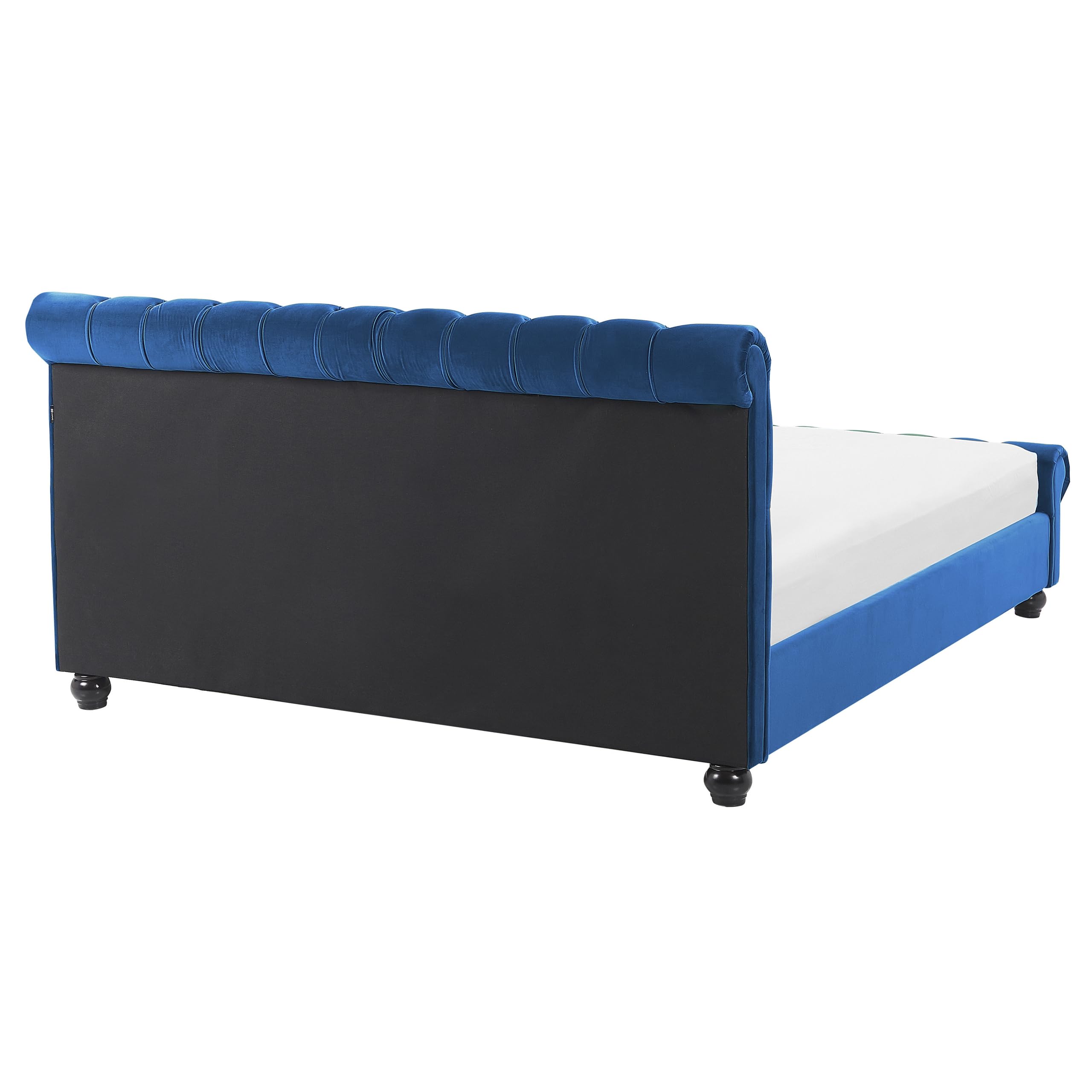 beliani-doppelbett-160x200-samt-blau-mit-lattenrost image 6
