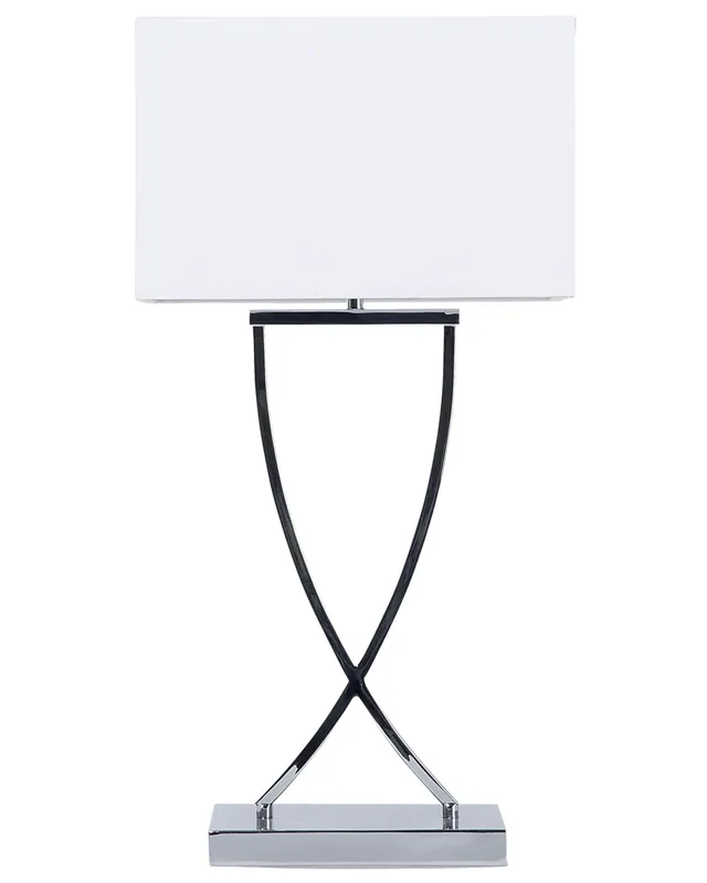 beliani-yasuni-tischleuchte-wei-silber-63-cm-e14-schirm image 1