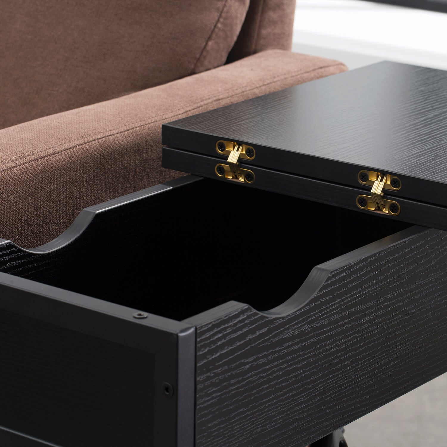 homall-office-desk-beistelltisch-schwarz-mit-steckdose-usb image 5
