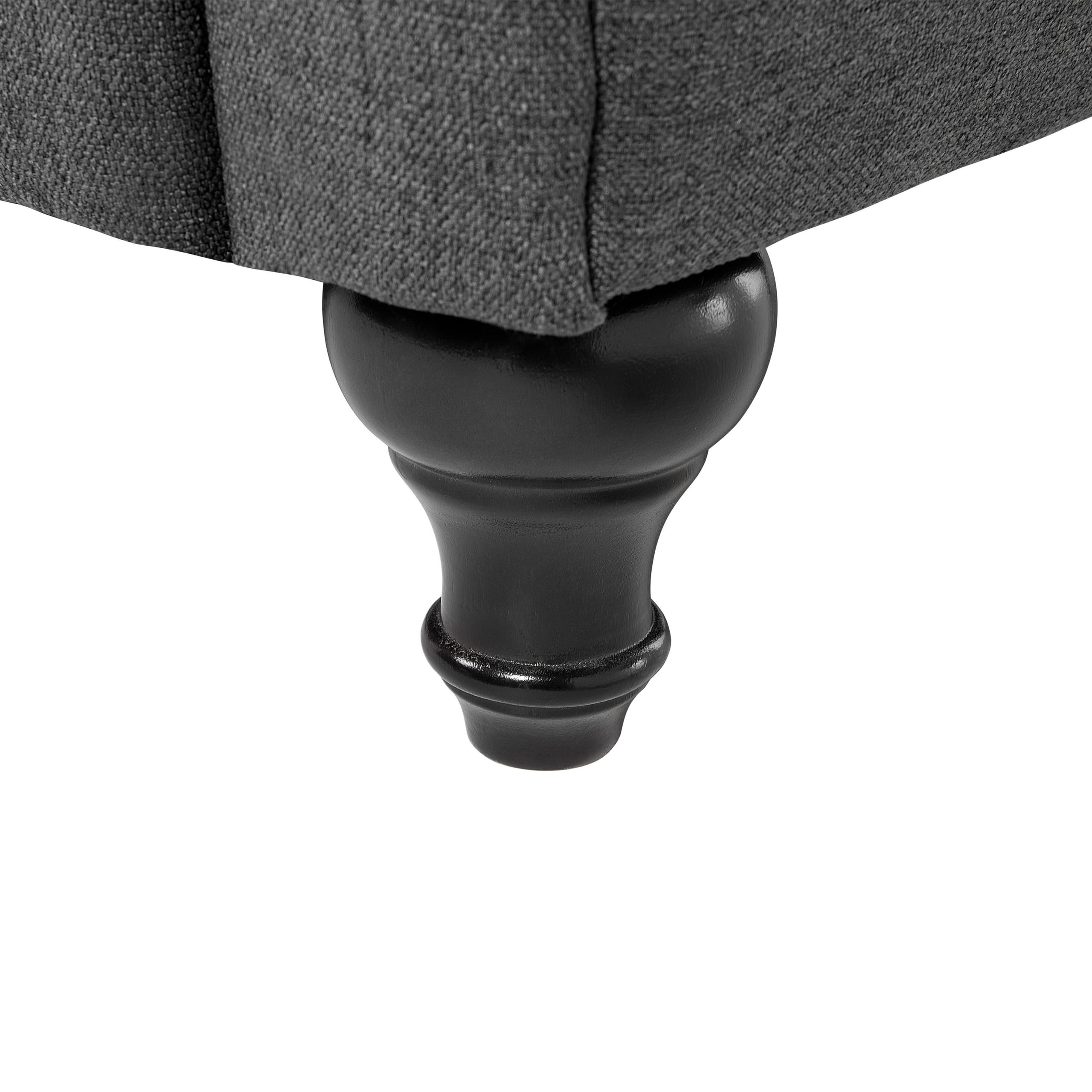 beliani-chesterfield-sessel-grau-polstersessel-stoff-knopfheftung image 8