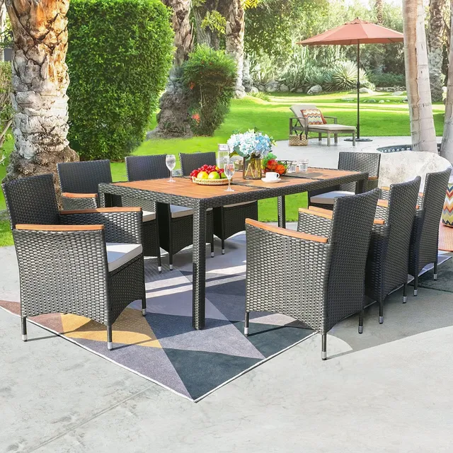 homall-patio-furniture-essgruppe-9-tlg-rattan-braun image 1