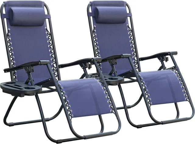 homall-patio-furniture-zero-gravity-liegestuhl-blau-2er-set image 1