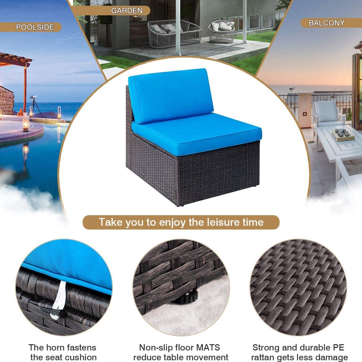 homall-patio-furniture-lounge-set-6-tlg-blau-rattan-optik image 4