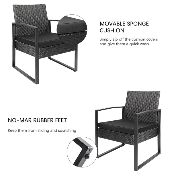 homall-patio-furniture-bistro-set-rattan-3-teilig-mit-glastisch image 2