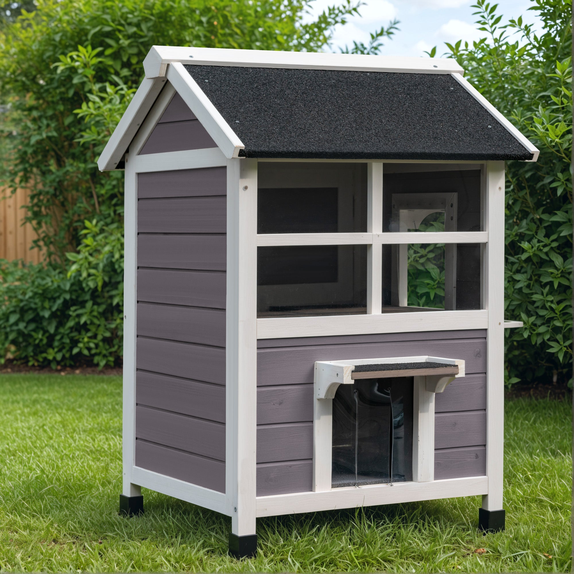homall-hundeh-tte-holz-hundehaus-braun-gro-e-hunde-outdoor-indoor image 1