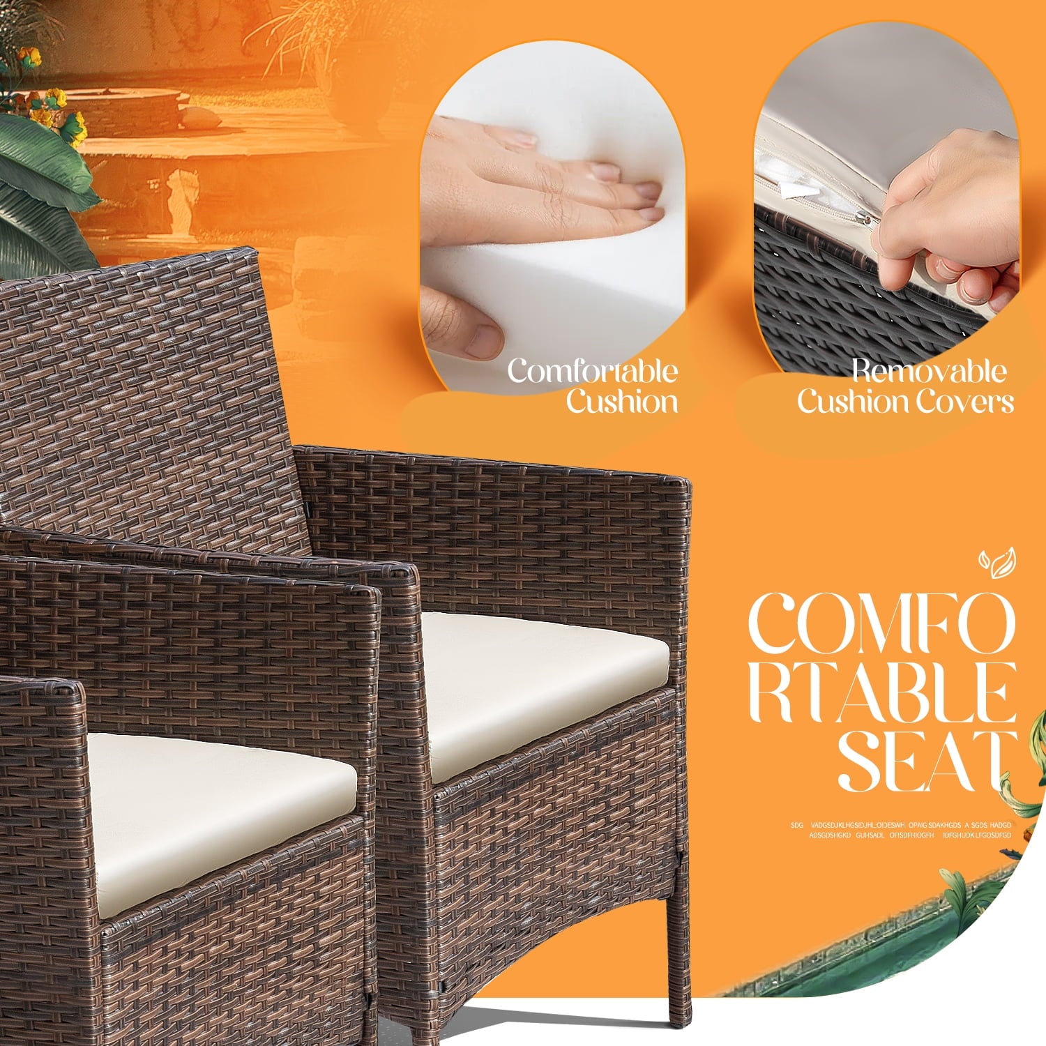 homall-patio-loungem-bel-rattan-set-braun-beige-4-tlg image 6