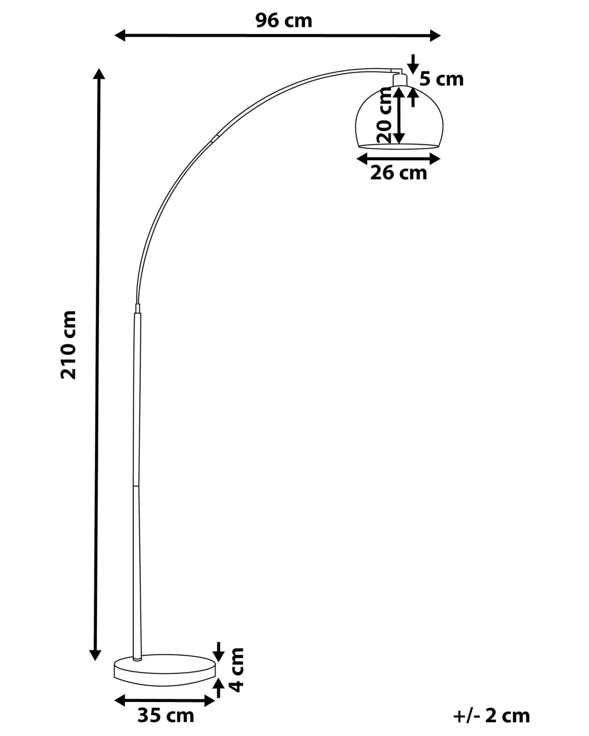 beliani-paroo-stehlampe-kupfer-metall-marmor-210-cm-e27 image 6