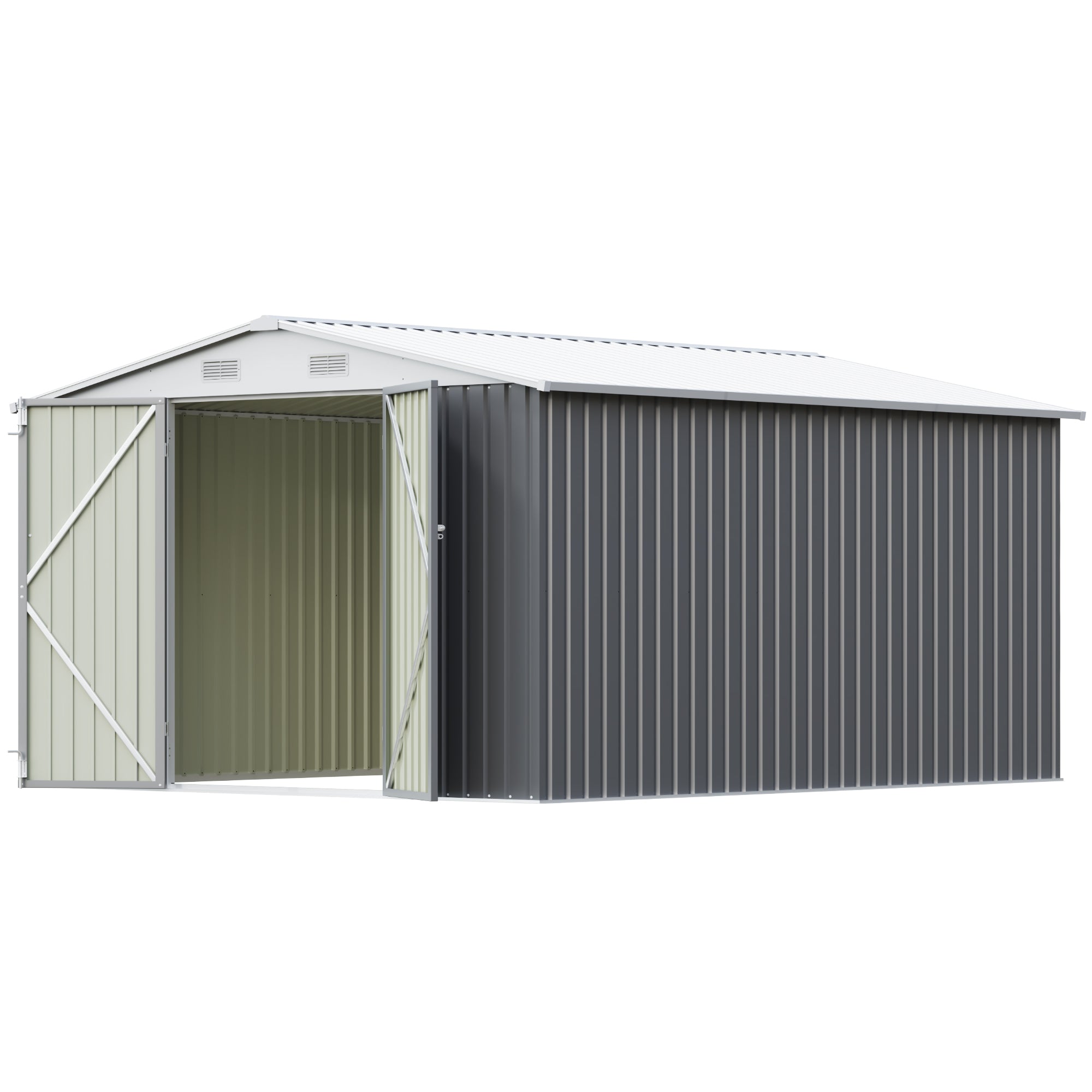 homall-metal-shed-ger-tehaus-10x12-ft-metall-braun image 2