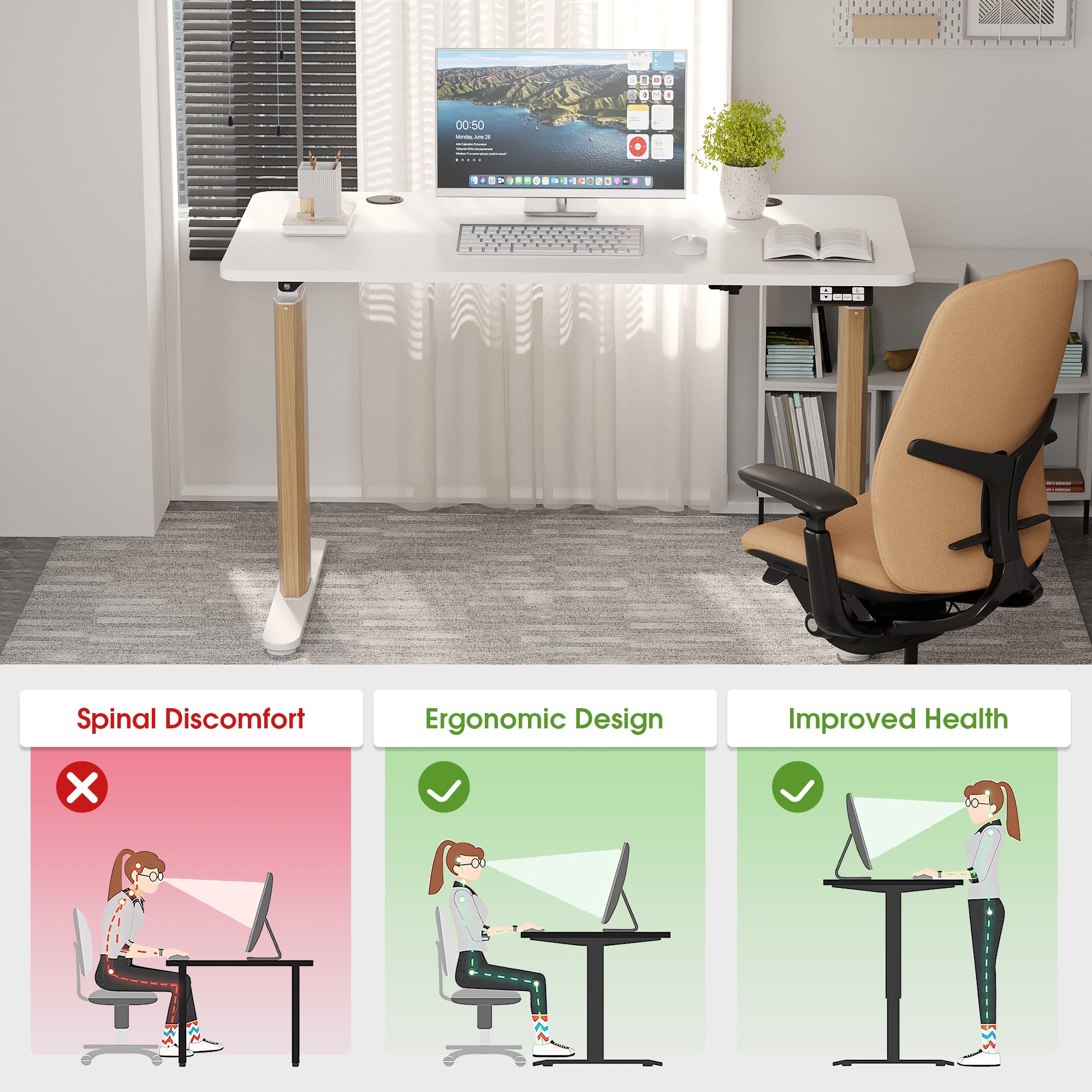 homall-shelf-schreibtisch-h-henverstellbar-wei-120-cm image 4