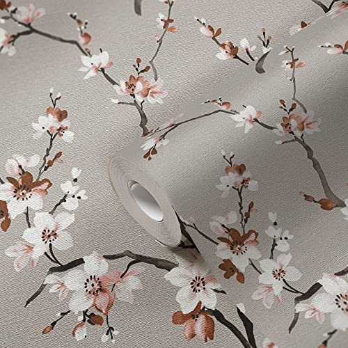 livingwalls-desert-lodge-vliestapete-grau-blumen-vintage image 7
