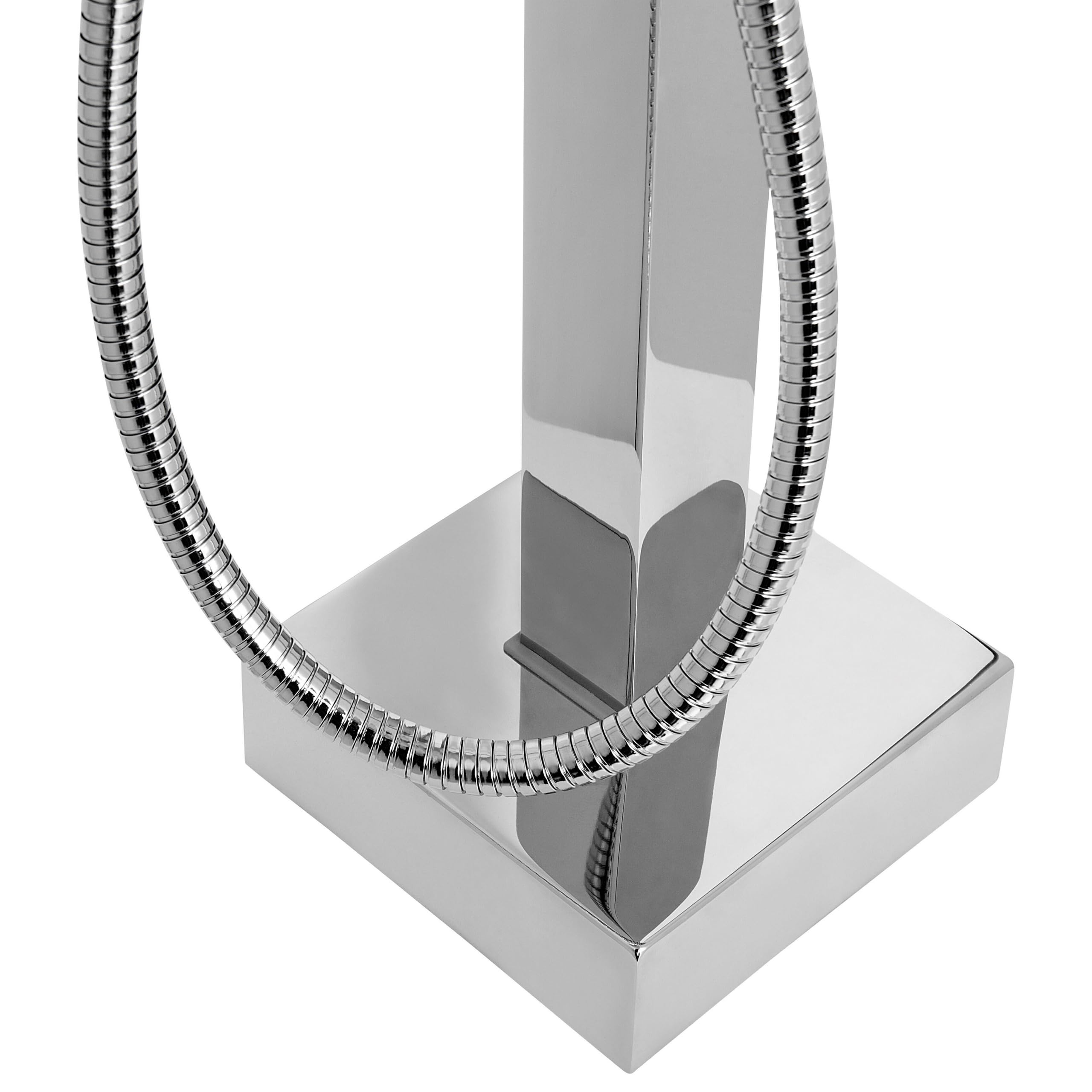 beliani-ribbon-freistehende-badewannenarmatur-silber-mit-handbrause image 7