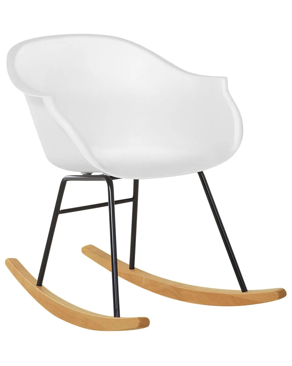 beliani-schaukelstuhl-sessel-wei-kunststoff-holzbeine-retro image 1