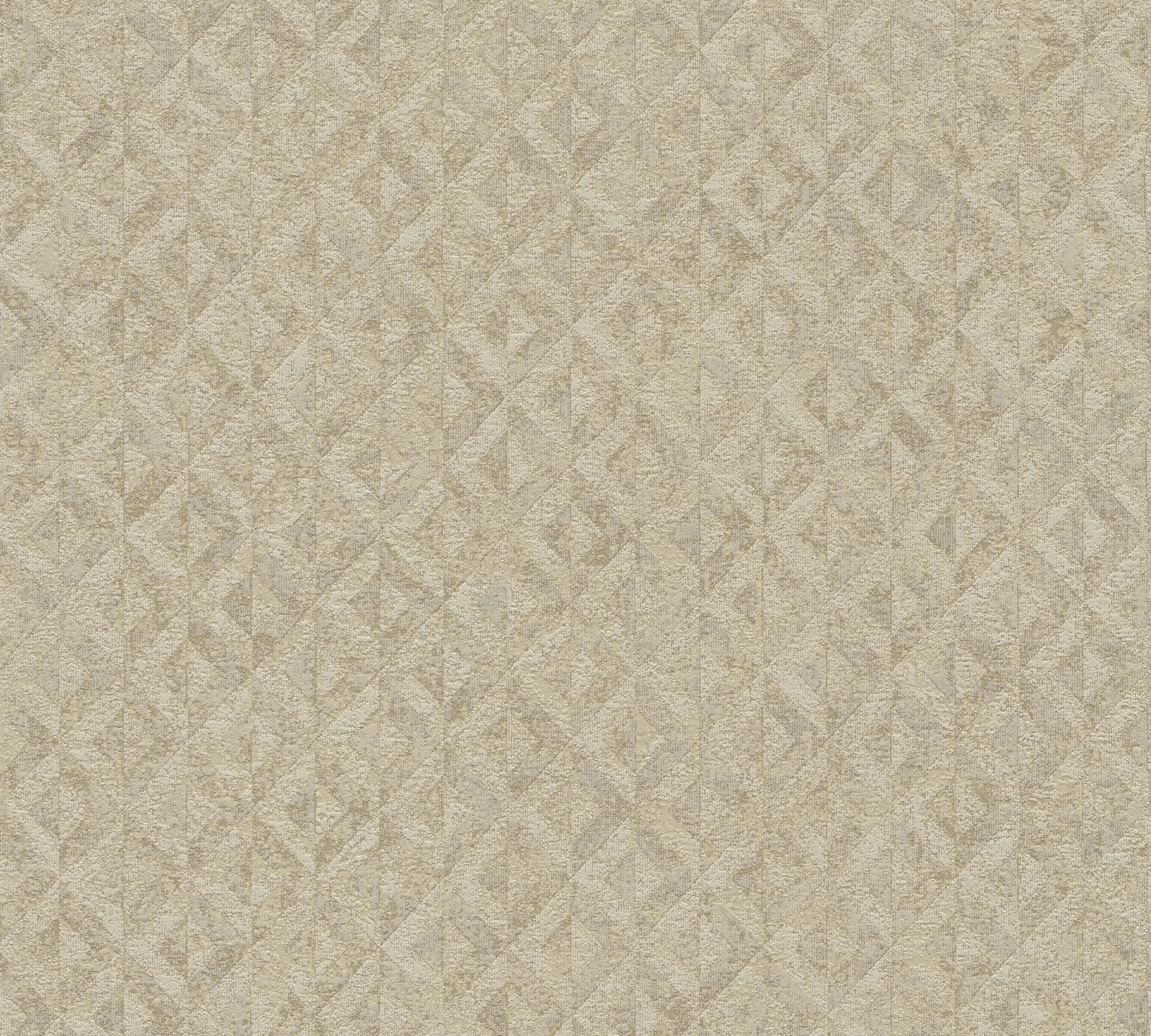 a-s-cr-ation-vliestapete-beige-gold-ornament-rautenmuster image 2