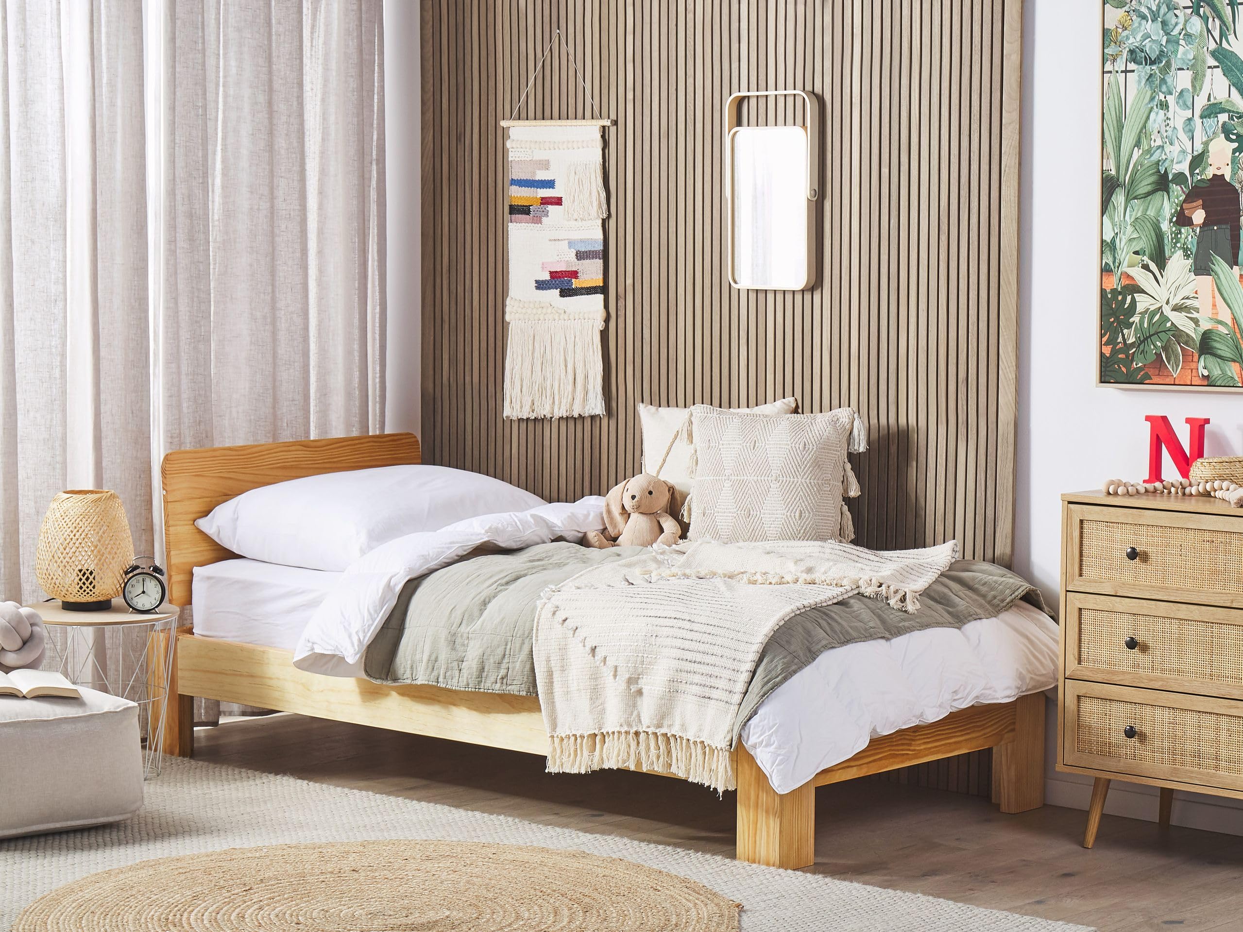 beliani-royan-bettrahmen-holz-hellbraun-90-x-200-cm image 2