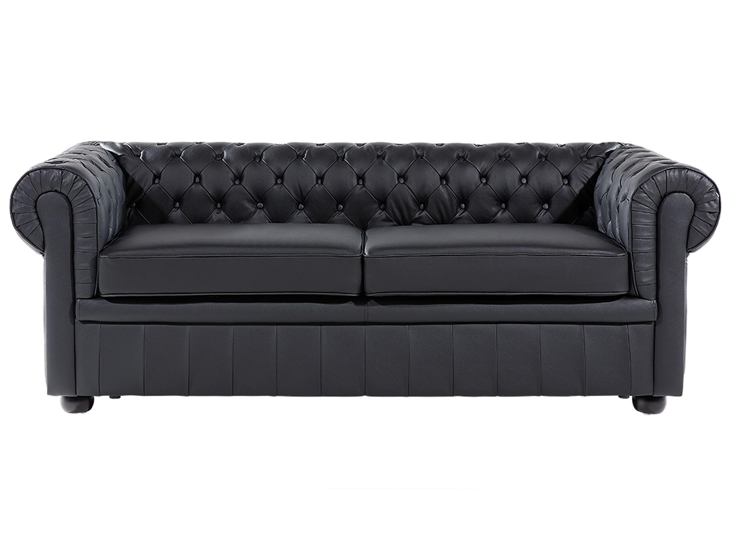 beliani-chesterfield-sofa-schwarz-echtleder-3-sitzer-englisch image 1
