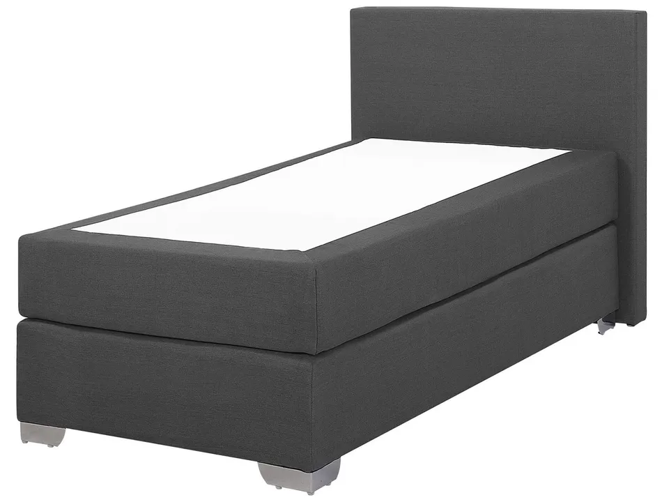 beliani-boxspringbett-90x200-dunkelgrau-leinenoptik image 1
