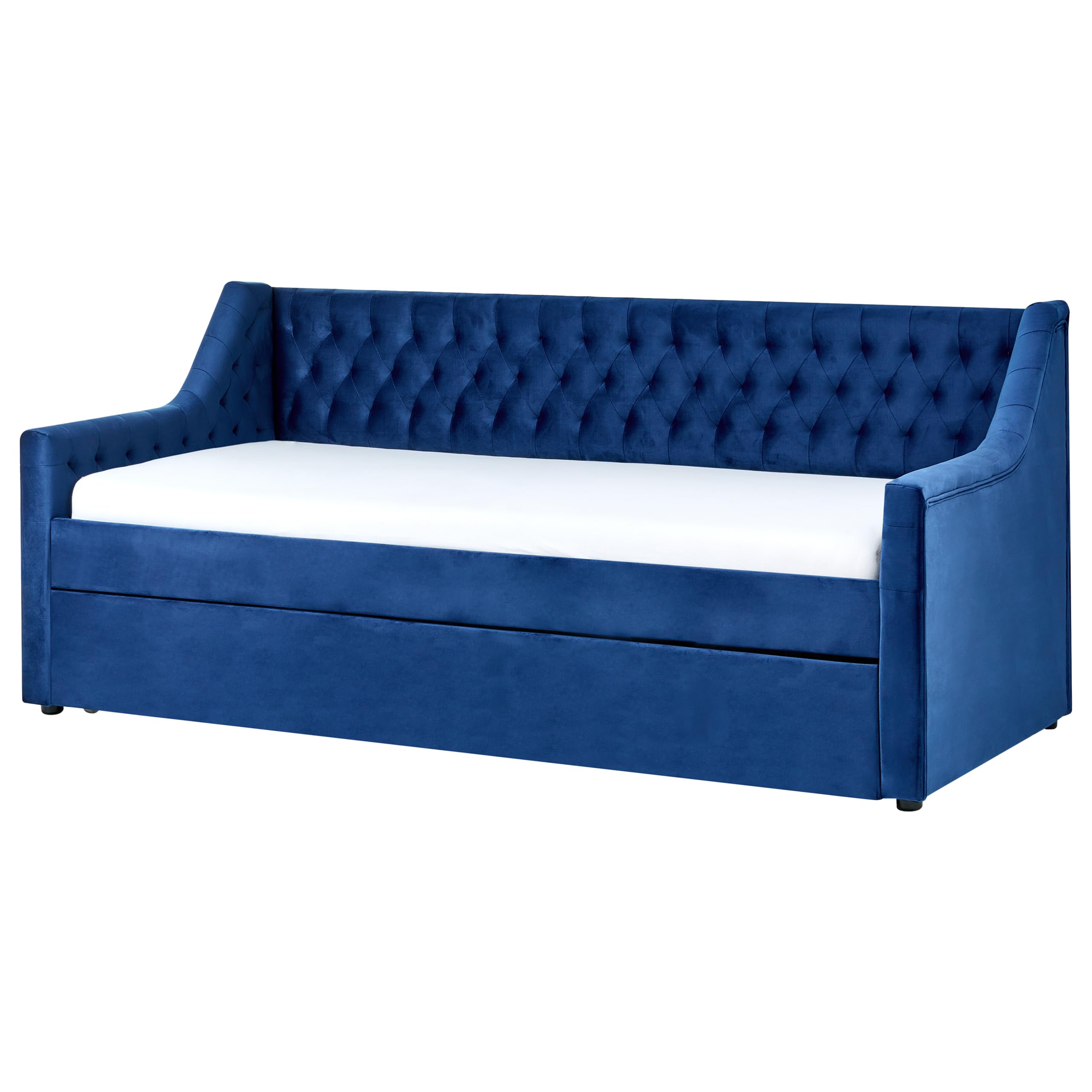 beliani-montargis-tagesbett-samt-marineblau-90x200-ausziehbar image 4