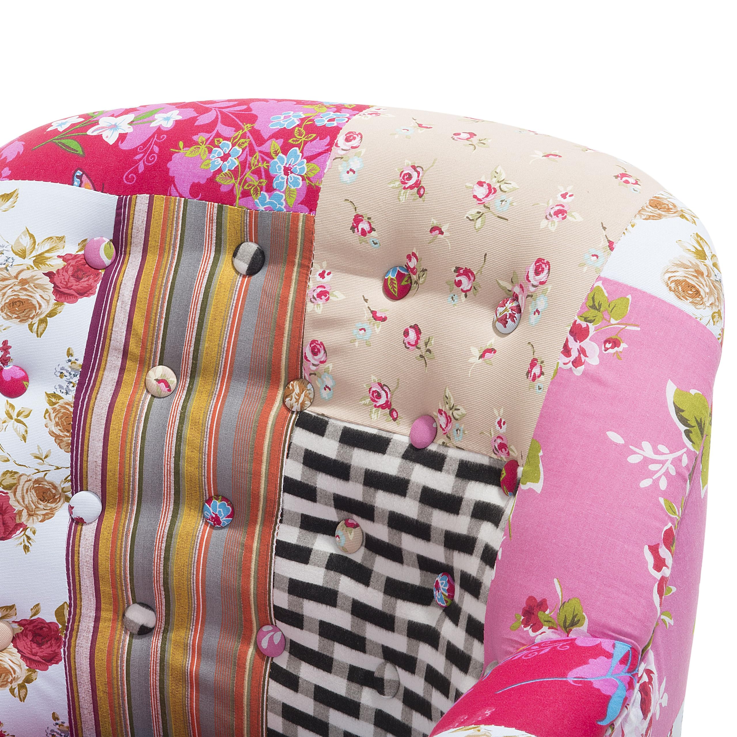 beliani-sessel-patchwork-rosa-stoffsessel-mandala-59-cm image 6
